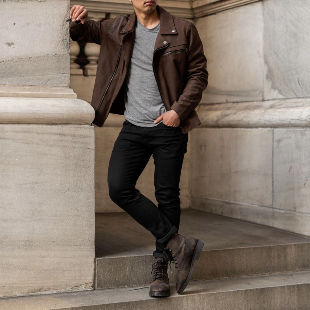 Soft inner layer Forgiveness Motorcycle Jacket | Tobacco