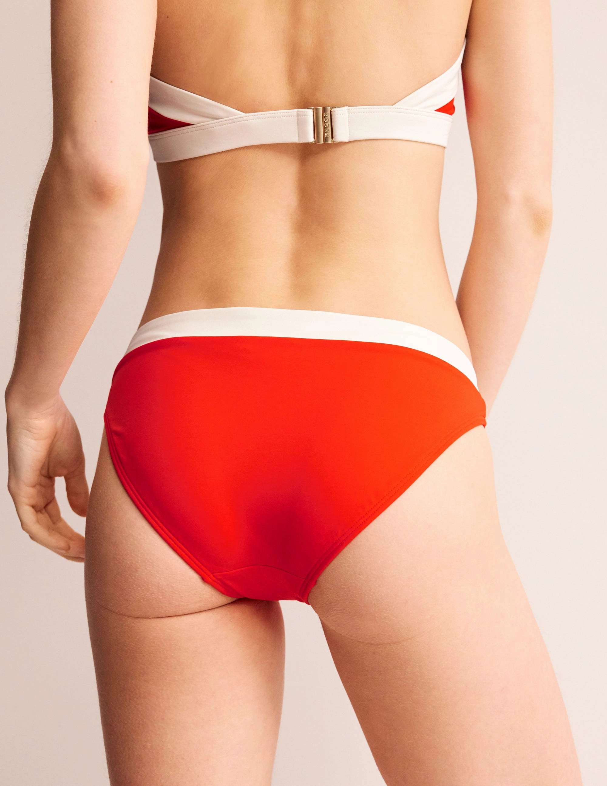 Fresh Look Hydrodynamic Design Ithaca Panel Bikini Bottoms-Orange Colourblock