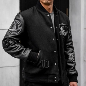 Varsity Jacket | Black 10 Year Hint