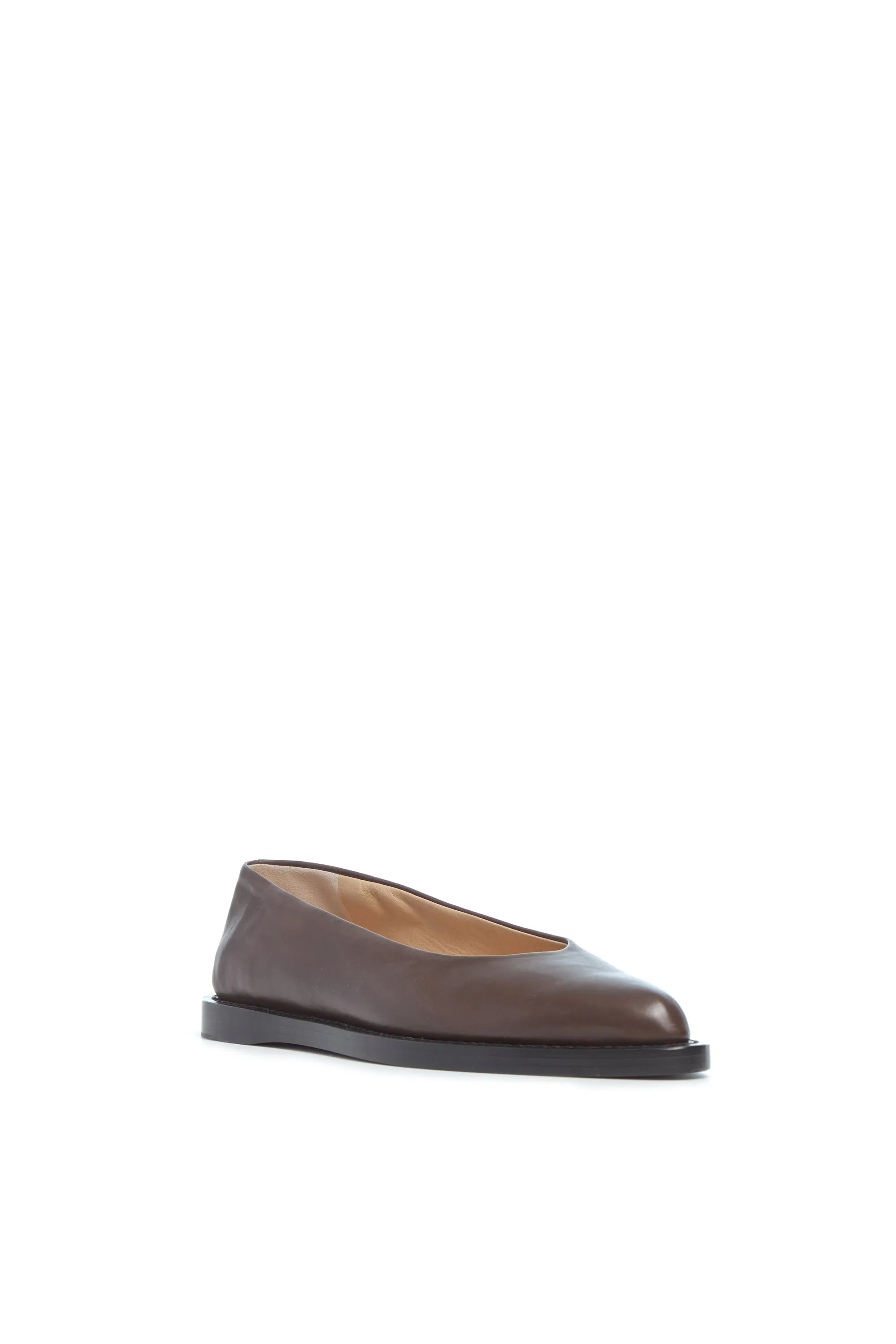 Petal Step Main Lane Kati Ballerina Flat Shoe in Chocolate Leather