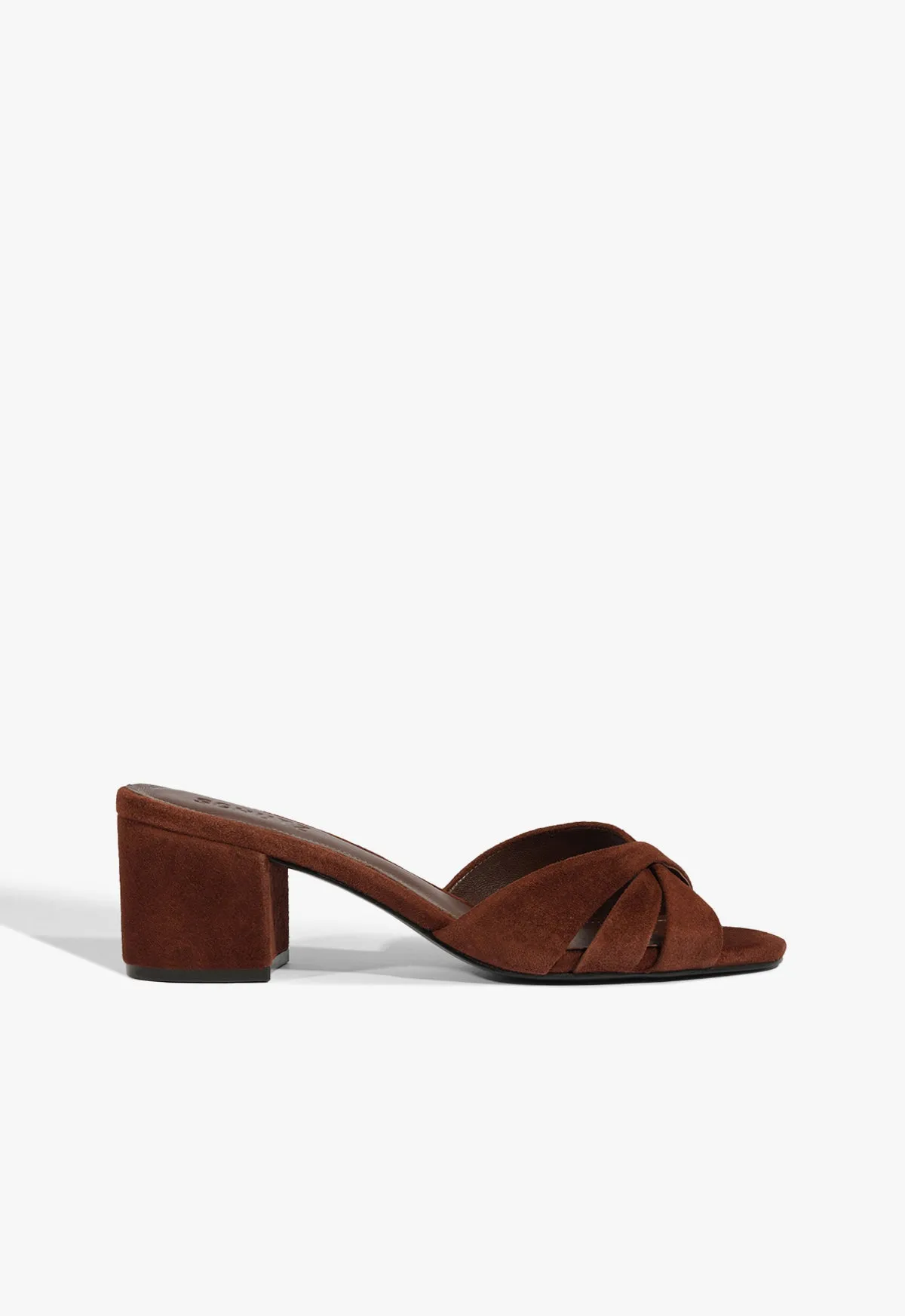 Keefa Block Mule Suede Sandal Simple Step In
