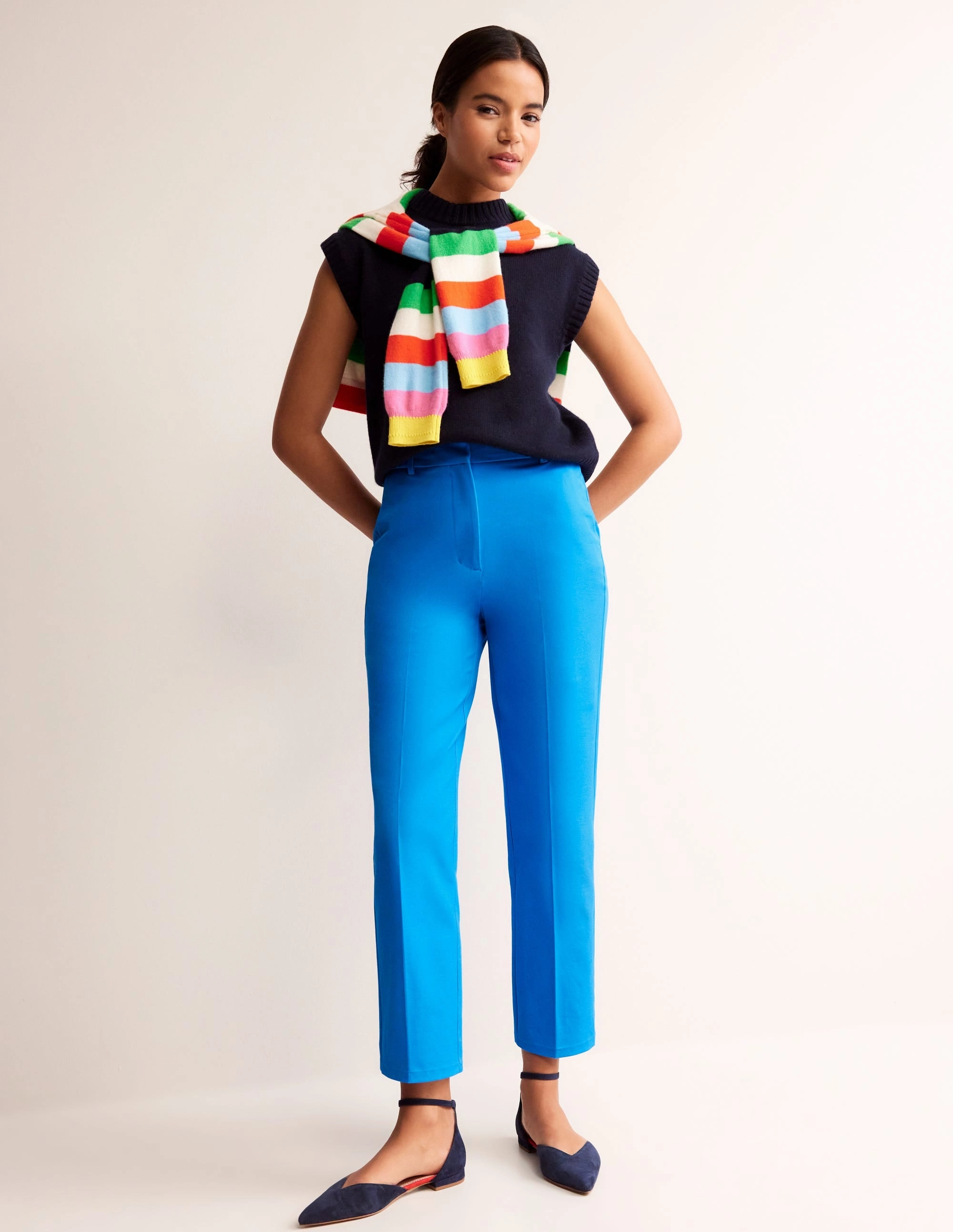 Kew Bi-Stretch Trousers-Brilliant Blue Plus-size option