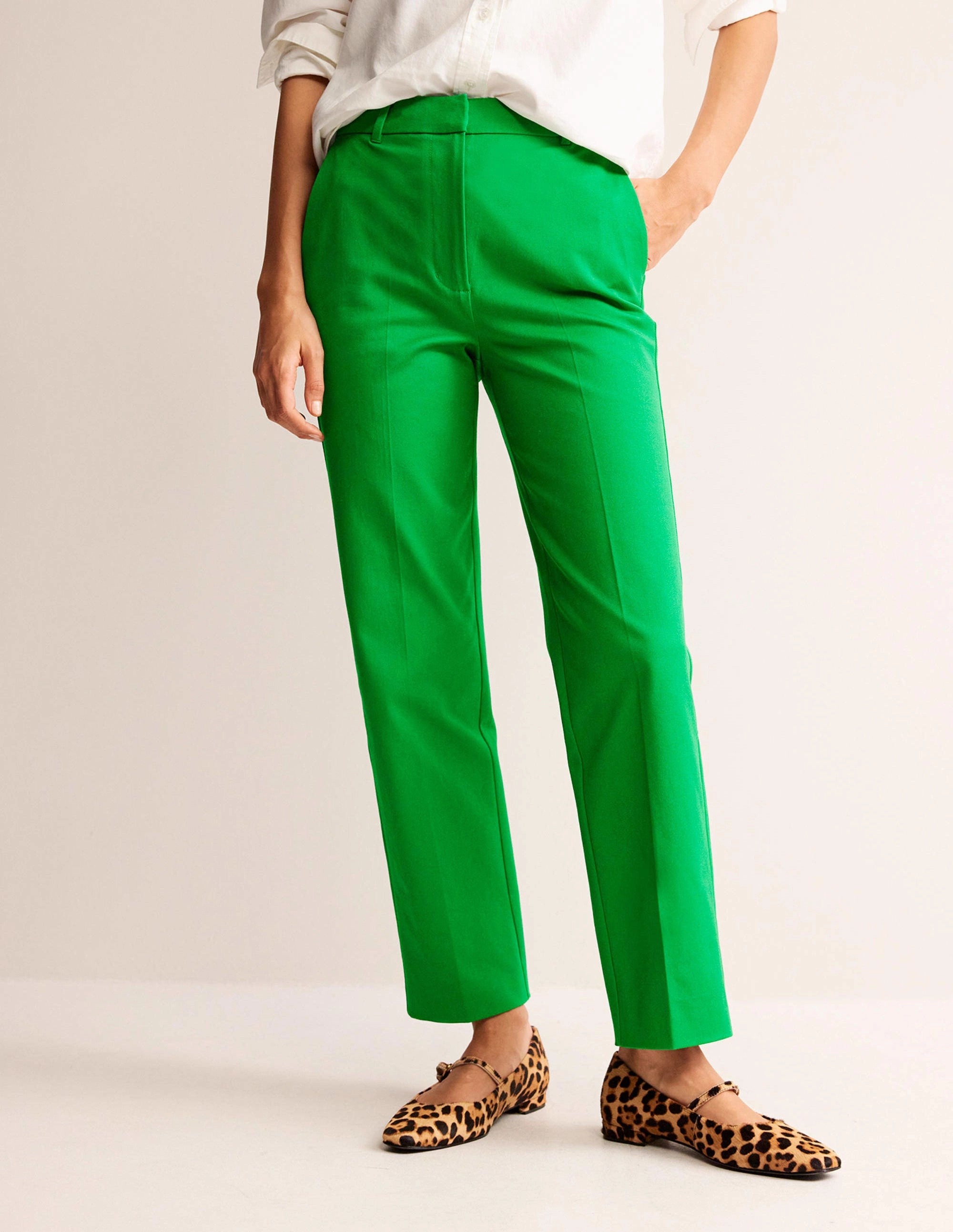 Kew Bi-Stretch Trousers-Green Tambourine Hypoallergenic fabric Low Bulk
