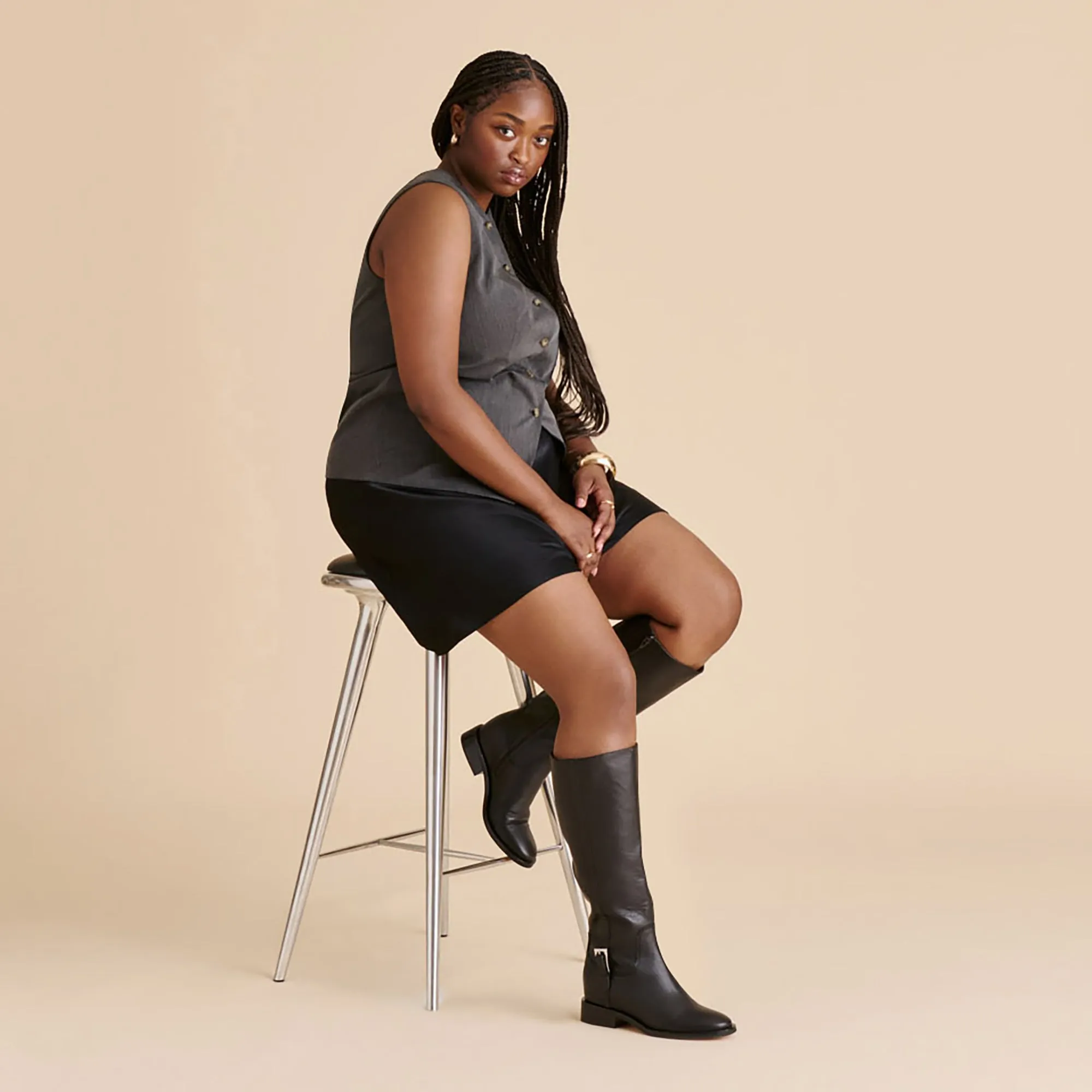 KILIAN H2O WIDE CALF BOOTS BLACK LEATHER Archaeologist