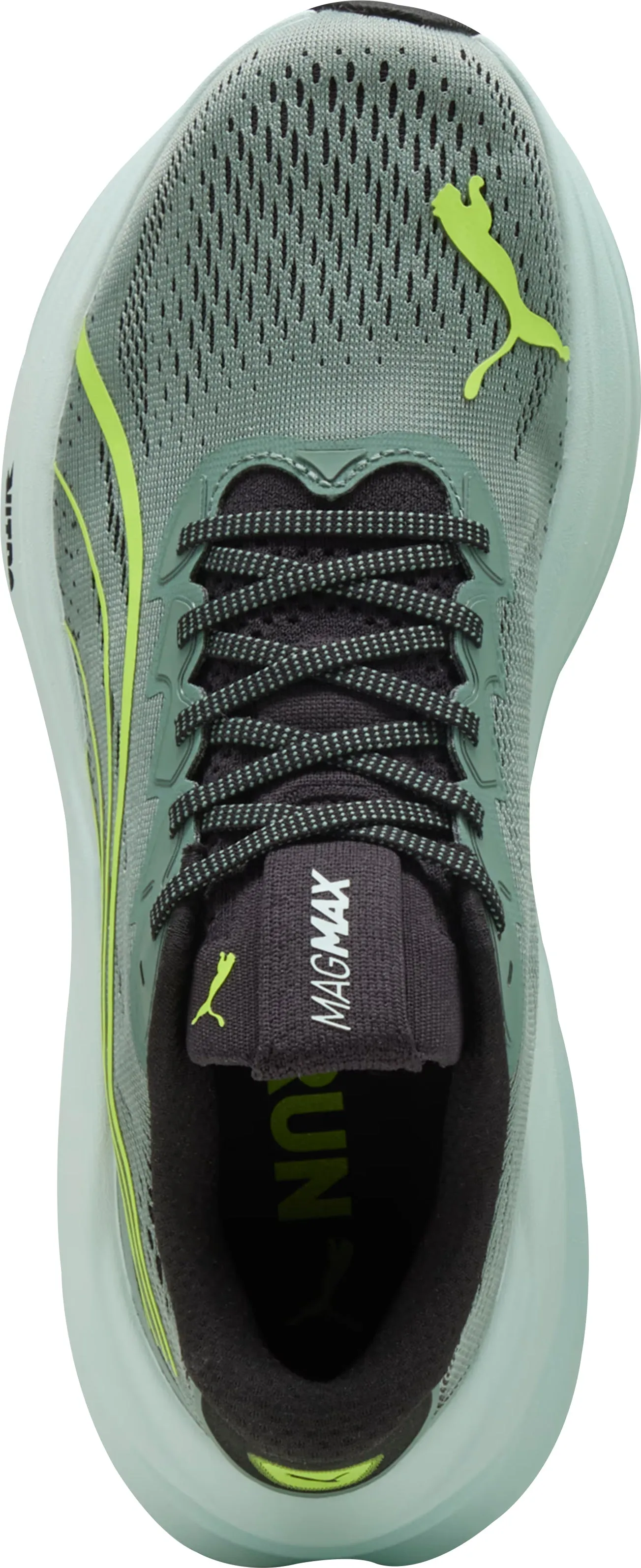 Vertical Flex Notches Puma MagMax Nitro Mens Running Shoes - Green