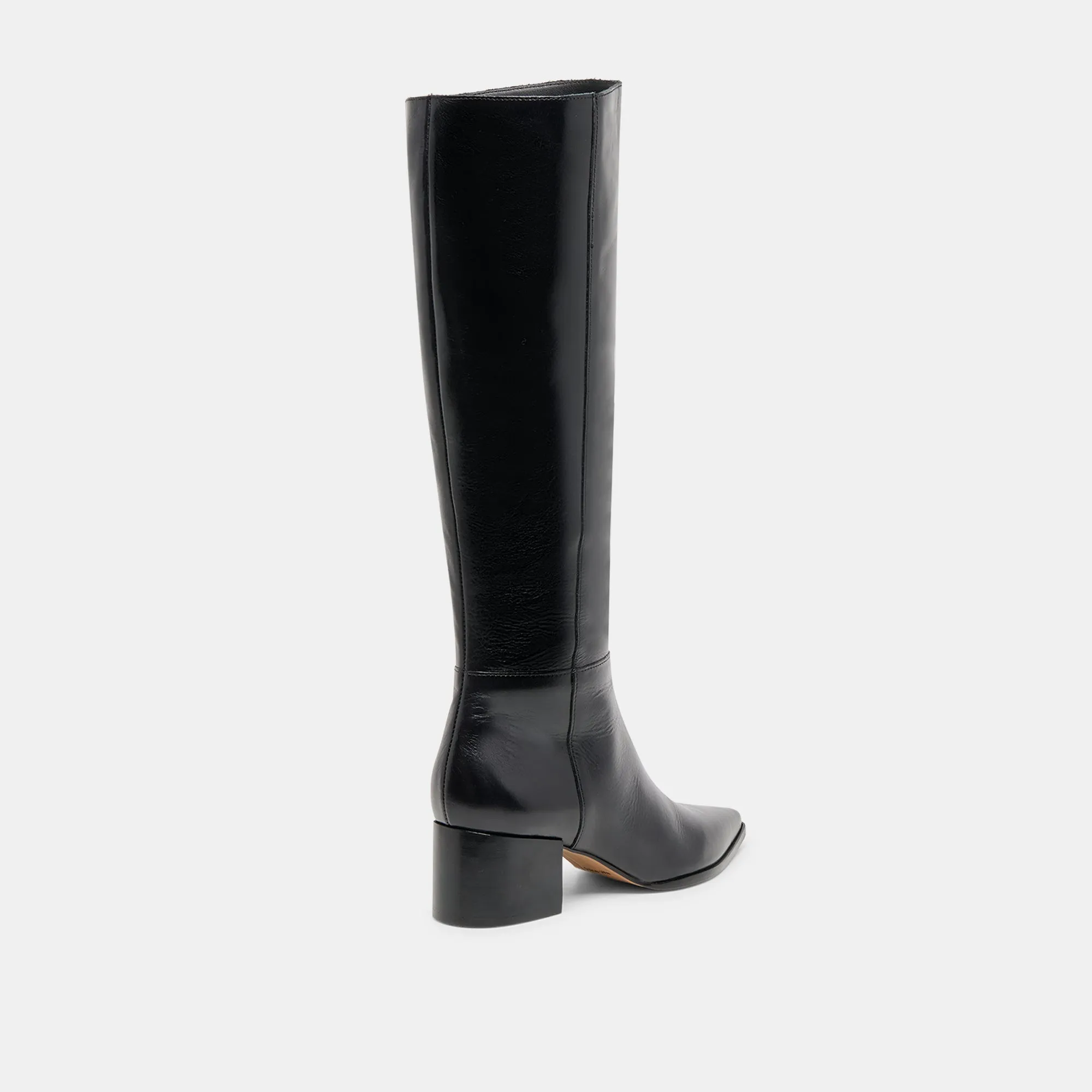 KIRSON WIDE CALF BOOTS BLACK LEATHER Rough Ground Daily Utility