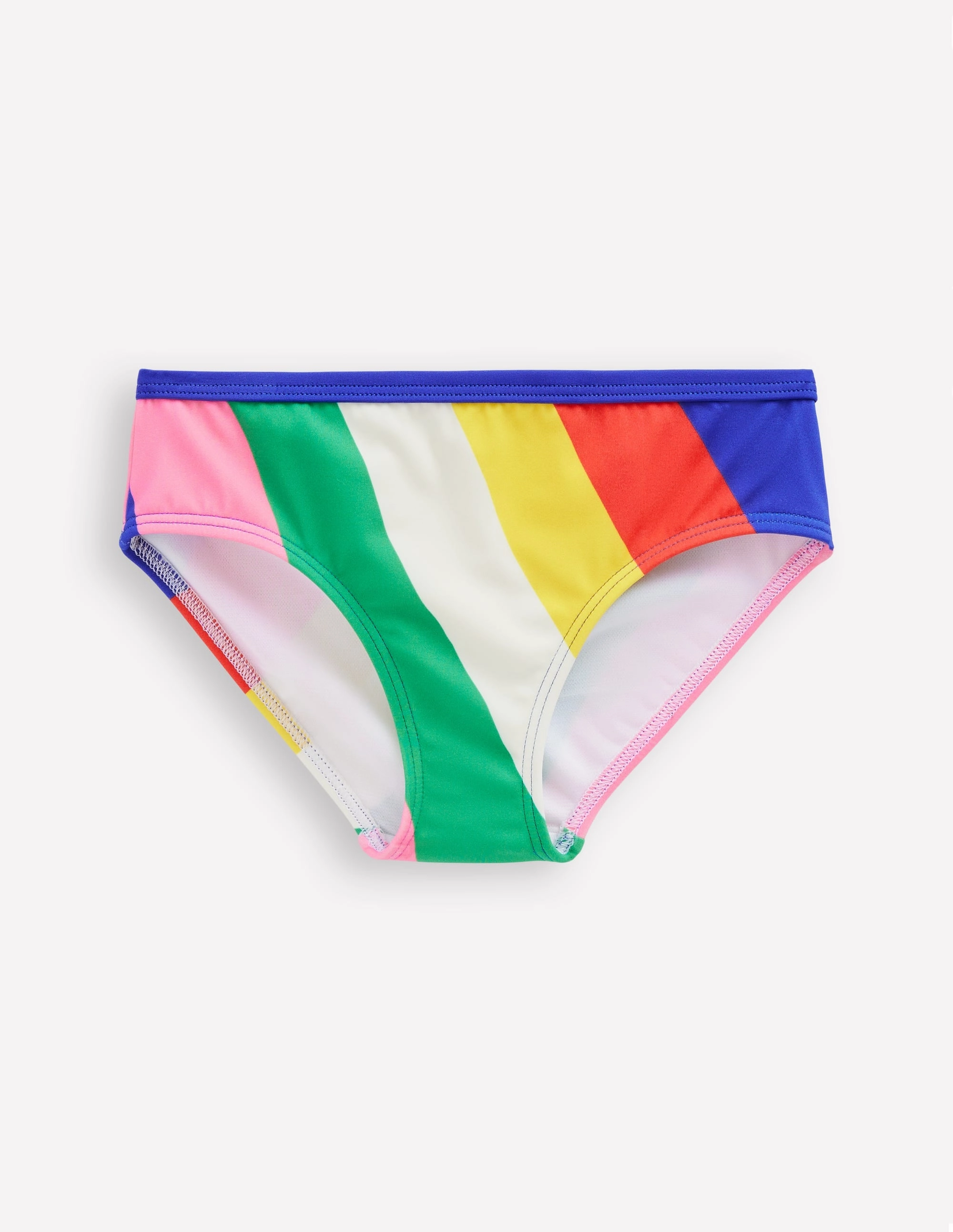 Holiday Style Patterned Bikini Bottoms-Multi Rainbow Swirl