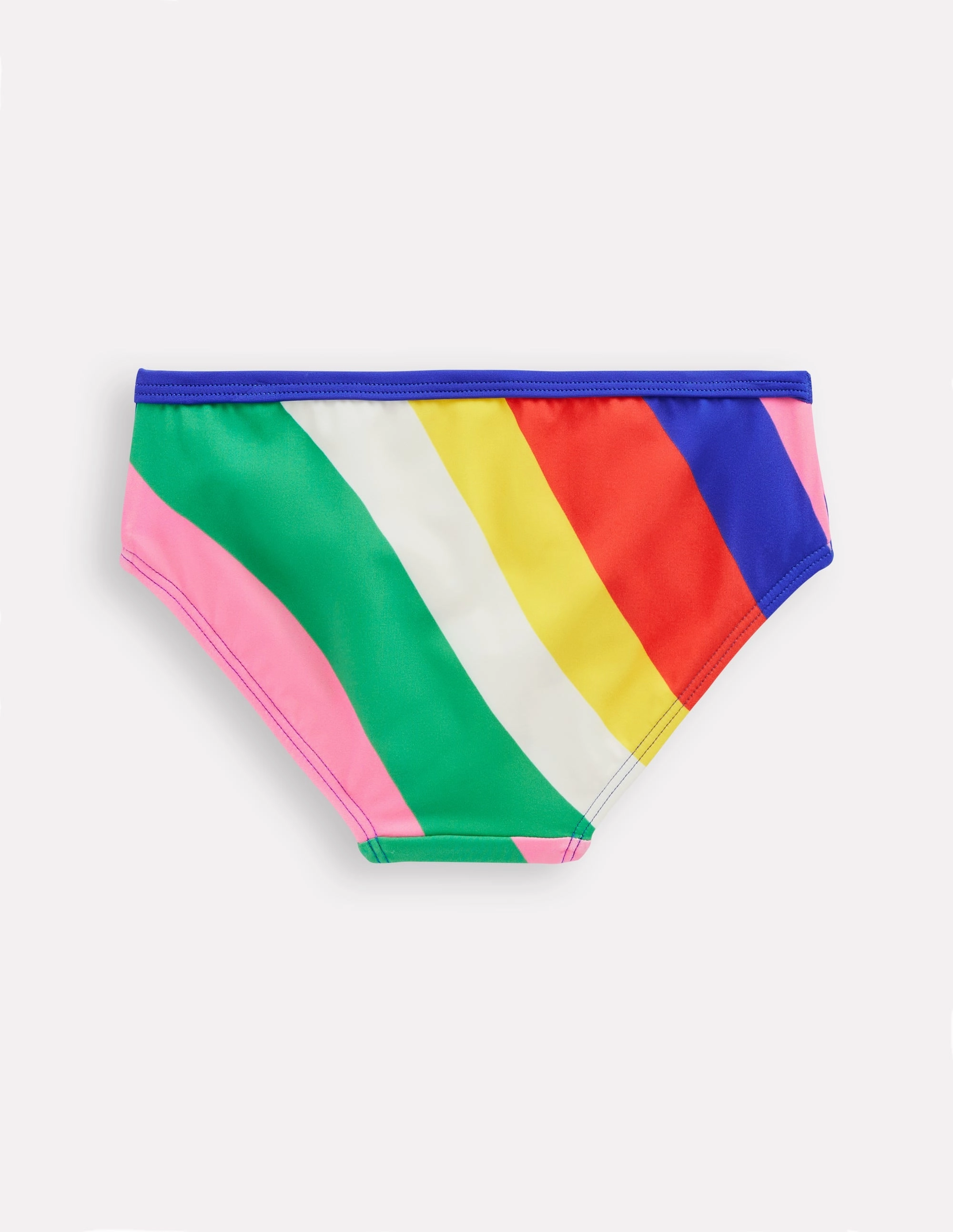 Patterned Bikini Bottoms-Multi Rainbow Swirl Waterfront Fun