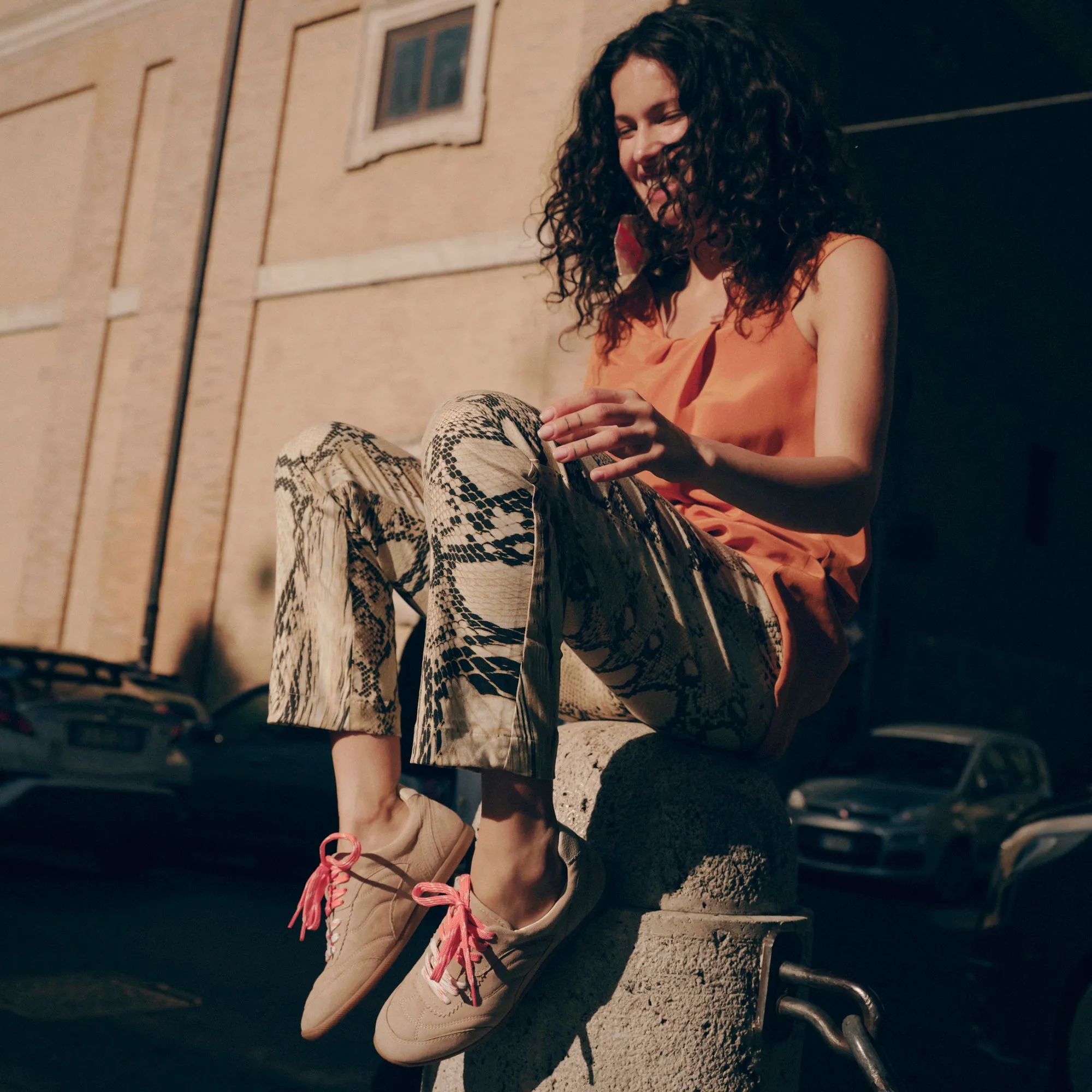 Gradient Density Foam LAINI SNEAKERS CAMEL SUEDE