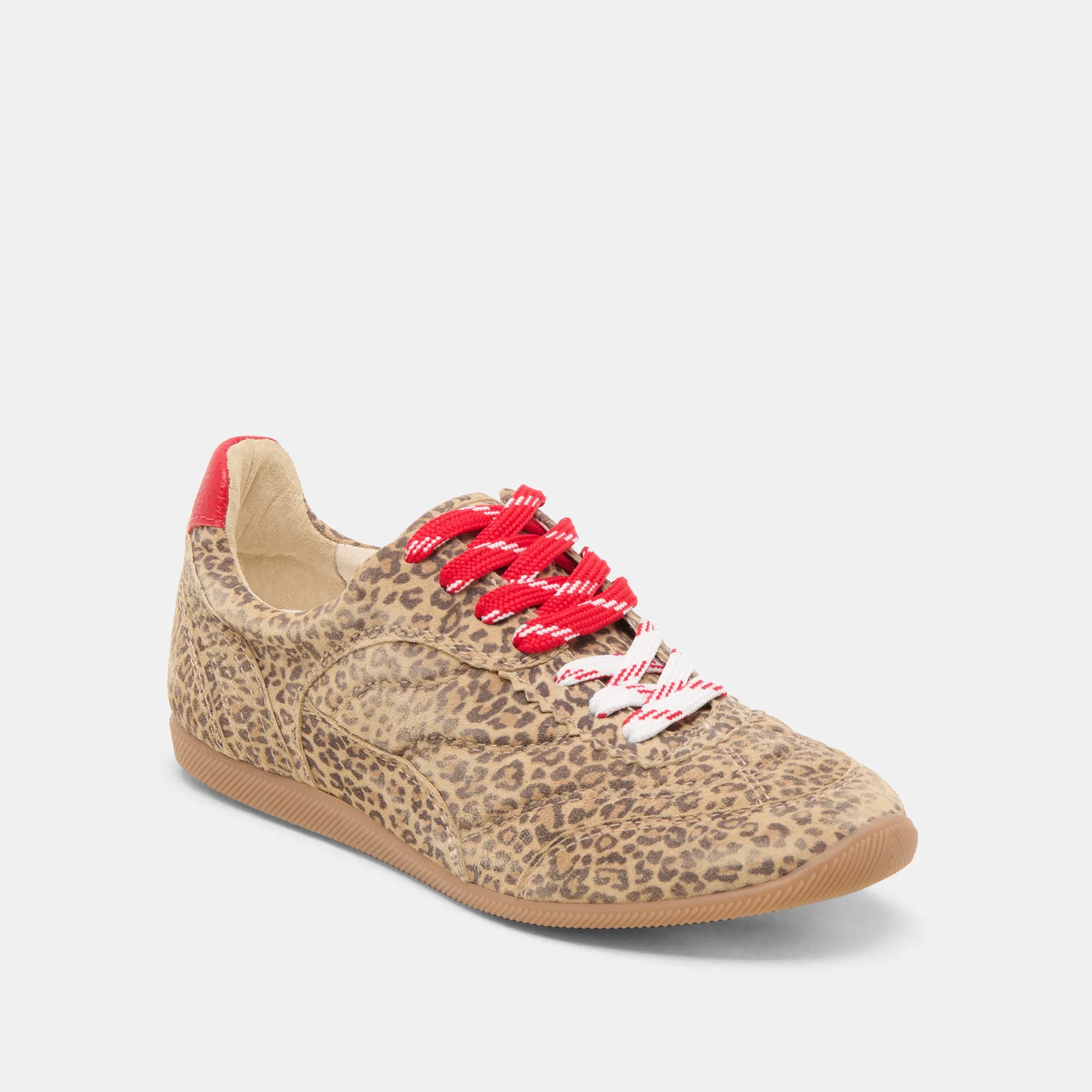 LAINI SNEAKERS TAN LEOPARD PRINTED SUEDE Park Ready ComfortableFit