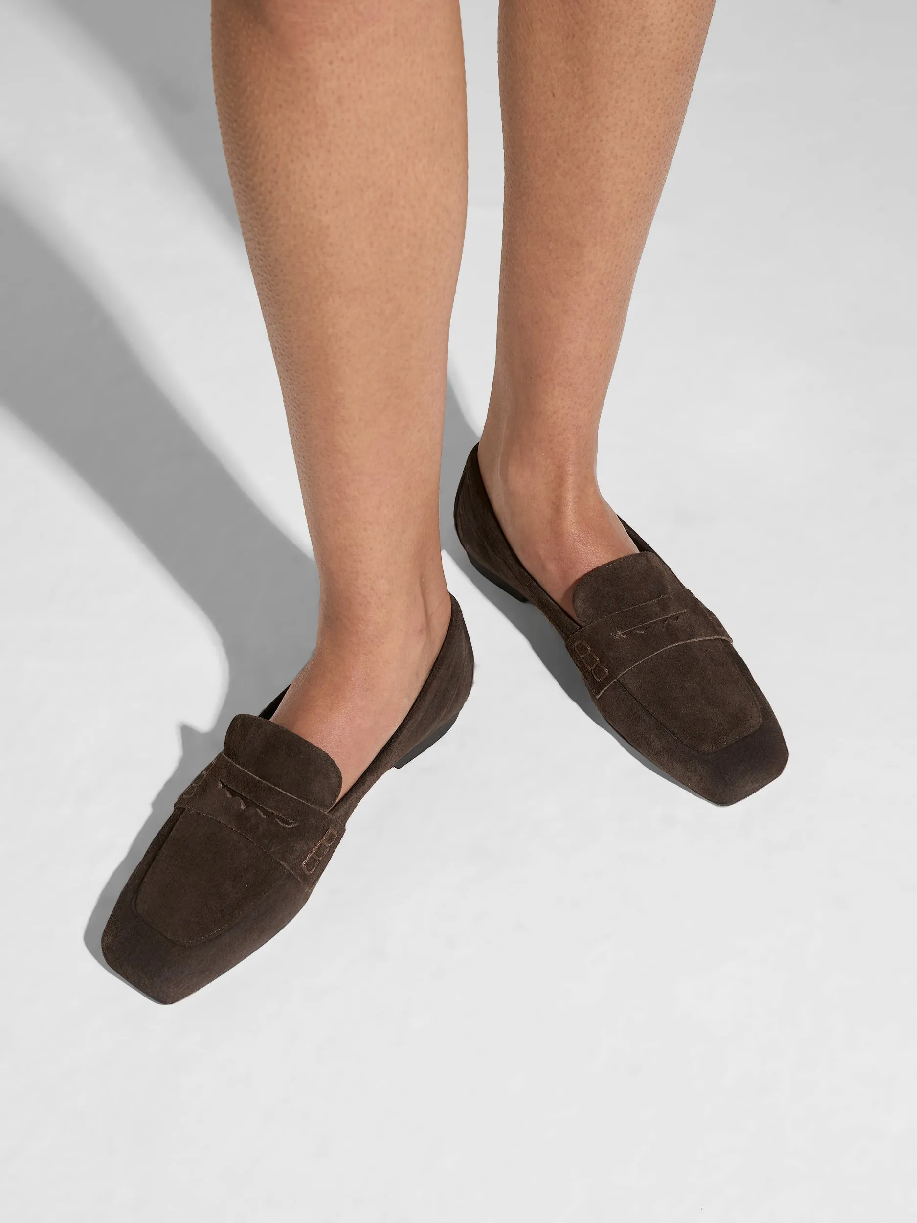 Sharp Detail Lana Suede Loafers
