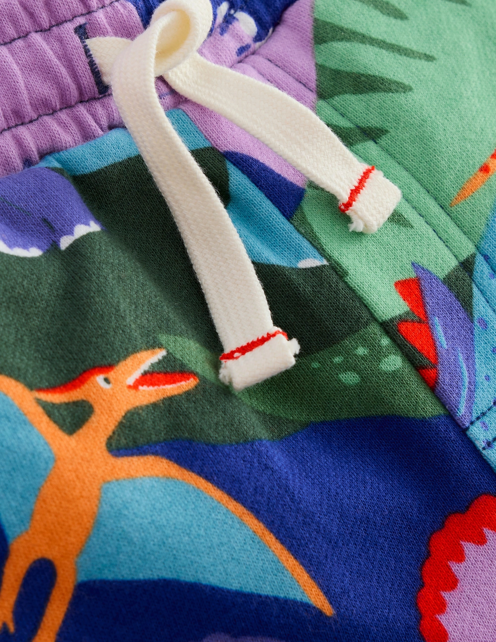 Gusseted Crotch Design Printed Shorts-Multi Dinosaur Camo