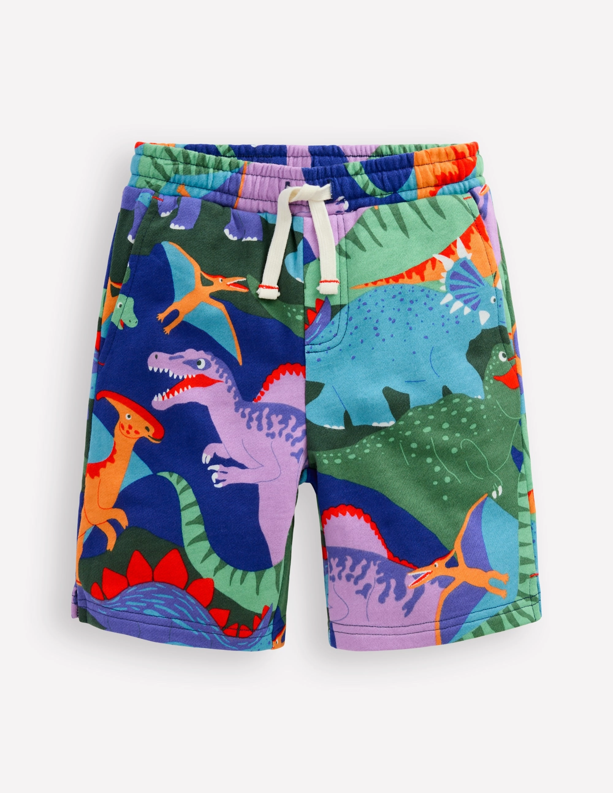 Ventilated Design Beach Bound Printed Shorts-Multi Dinosaur Camo