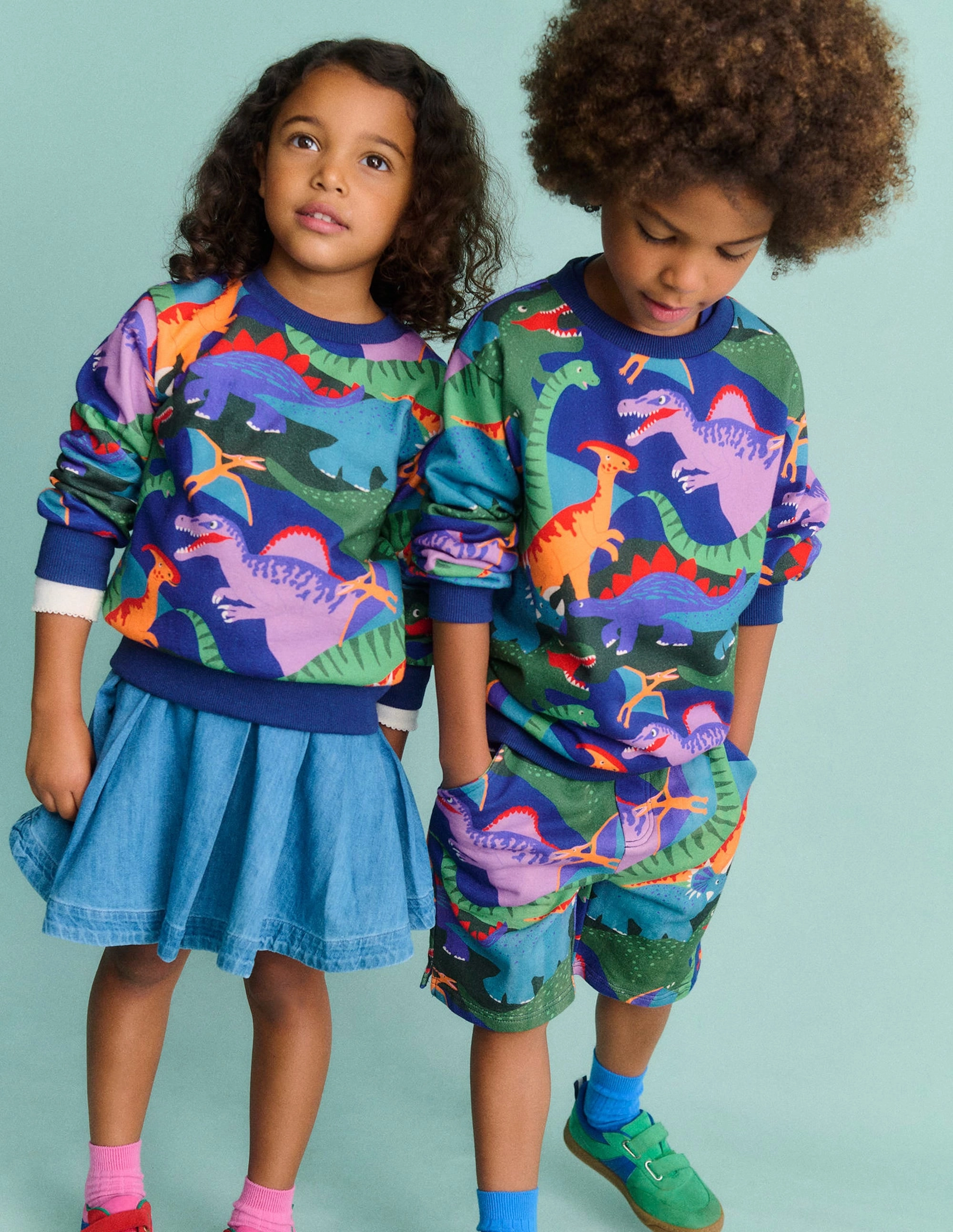 Odor Lock Technology stain - resistant Printed Shorts-Multi Dinosaur Camo