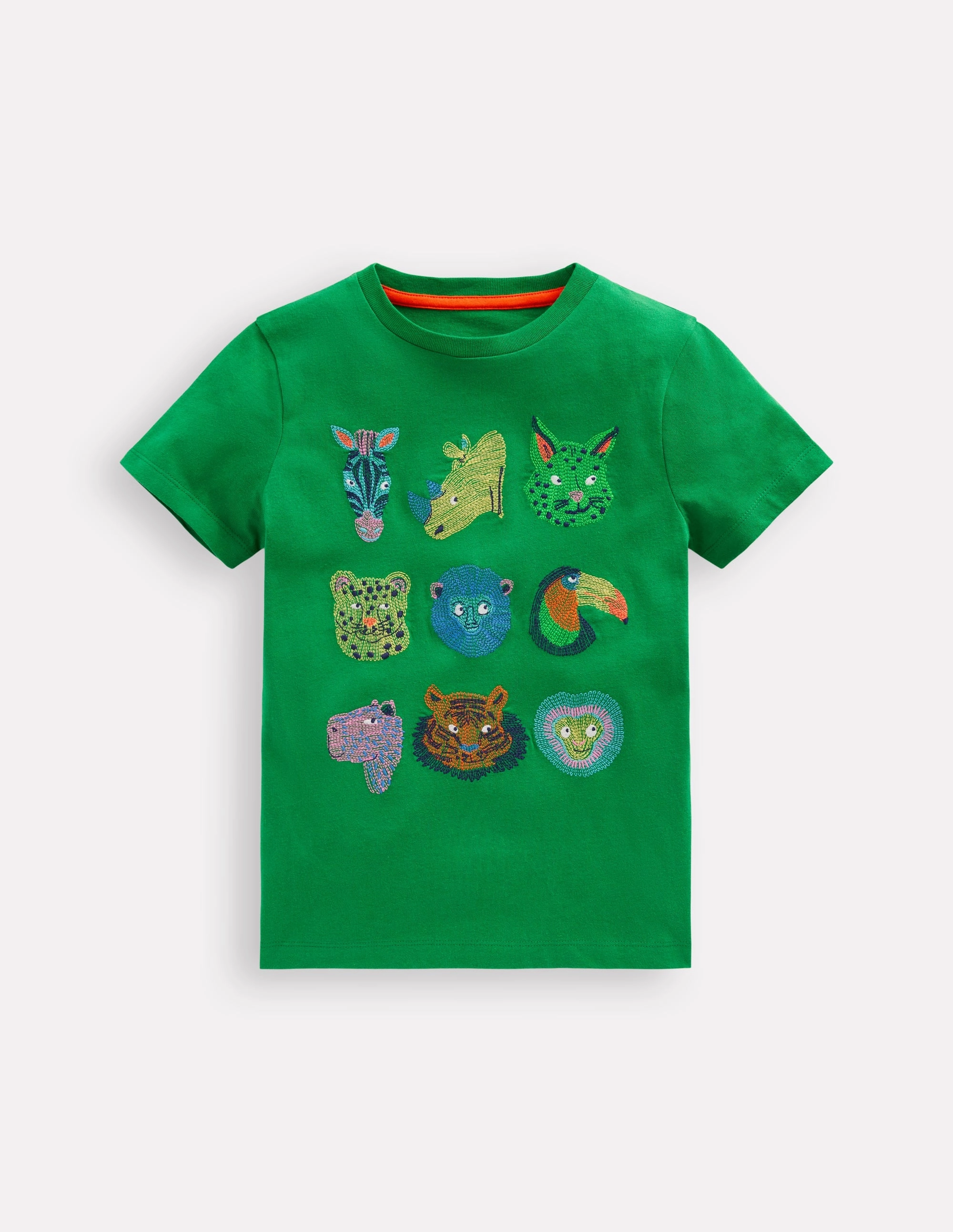 Superstitch T-Shirt-Highland Green Jungle Animals Garment Dyed Technique Active Style Trend