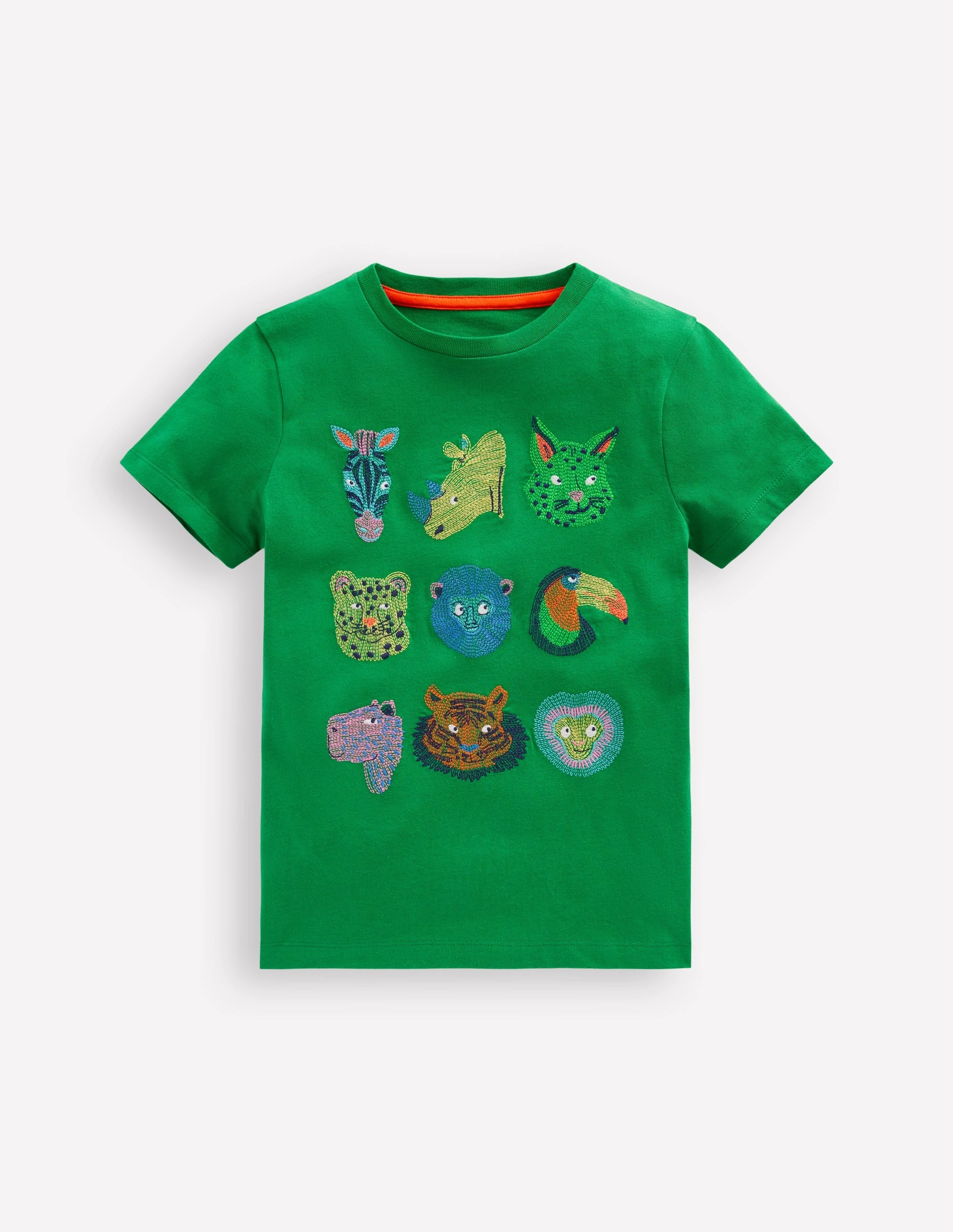 Superstitch T-Shirt-Highland Green Jungle Animals Minimal Fit Versatile Comfort Wear