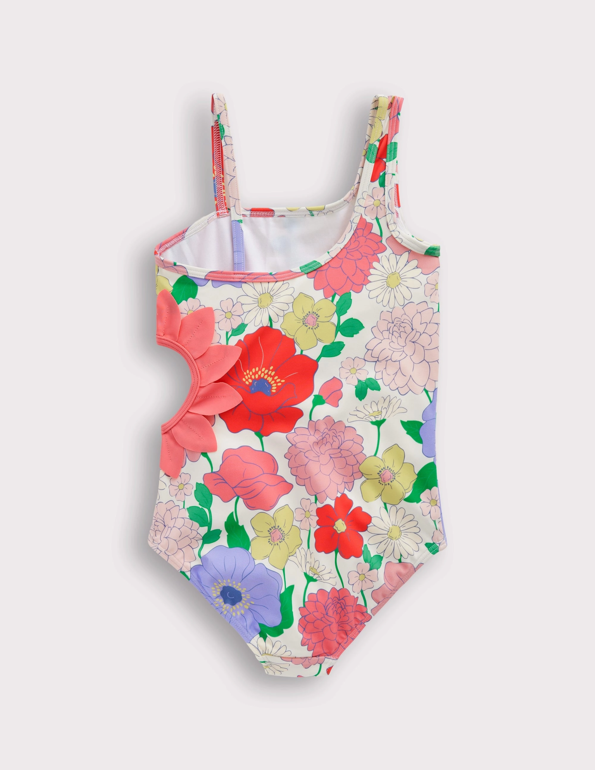 Lettice Cut Out Swimsuit-Multi Summer Garden Neon-Bright