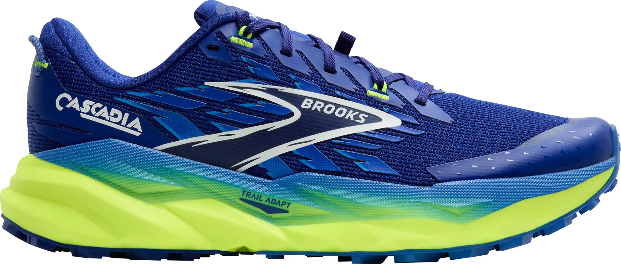 Brooks Cascadia 19 WIDE FIT Mens Trail Running Shoes - Blue weekend - friendly skateboarding shoes