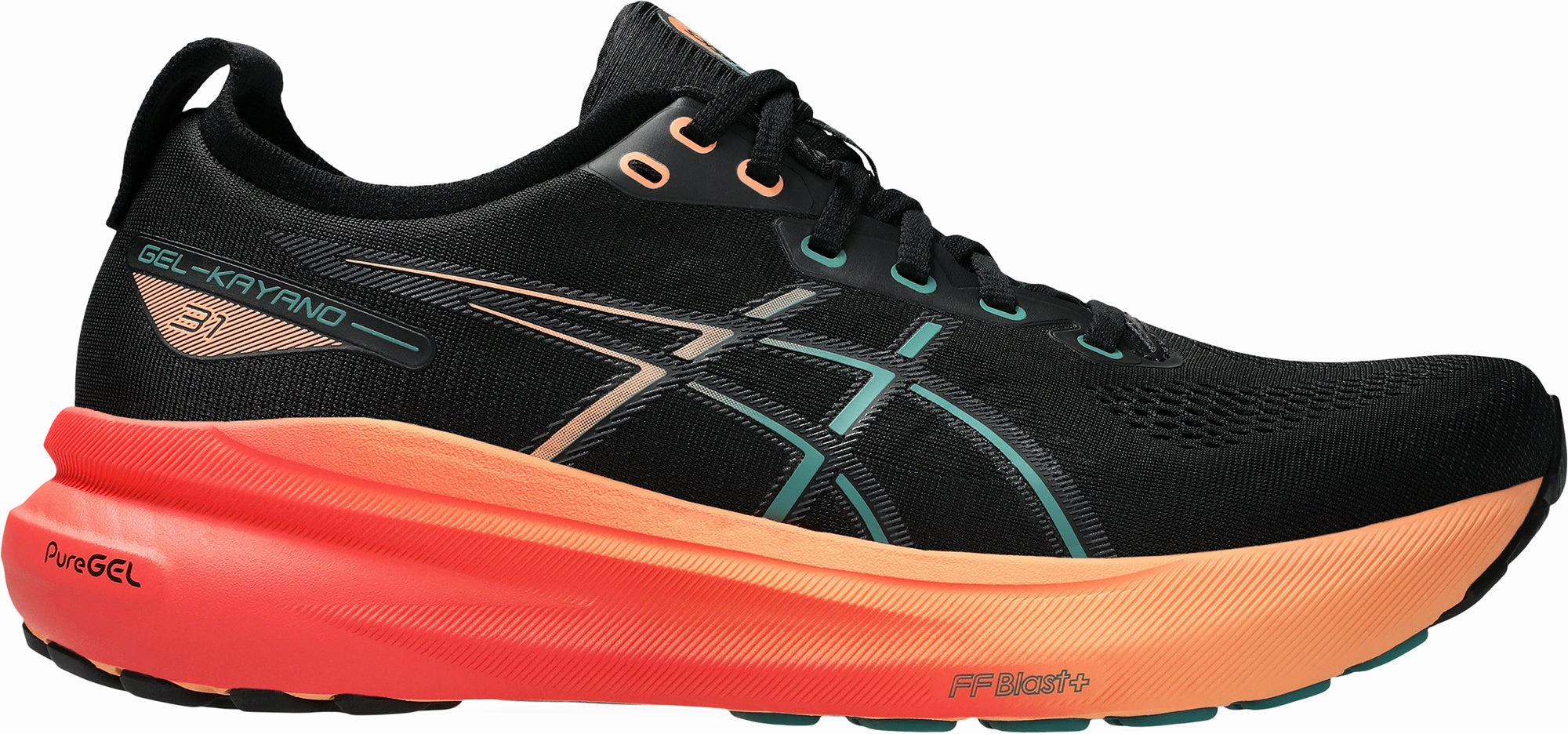 Lateral Stability Wings pointed - toe shoes Asics Gel Kayano 31 Mens Running Shoes - Black