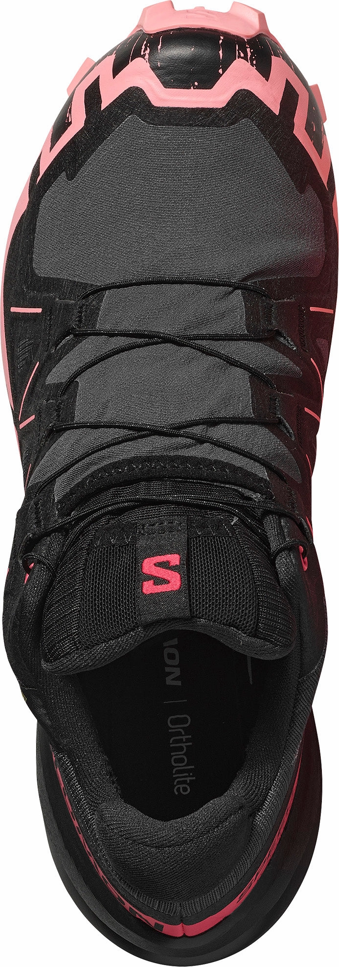 Springy Midsole Impact Resistant Plate Salomon Speedcross 6 GORE-TEX Womens Trail Running Shoes - Black