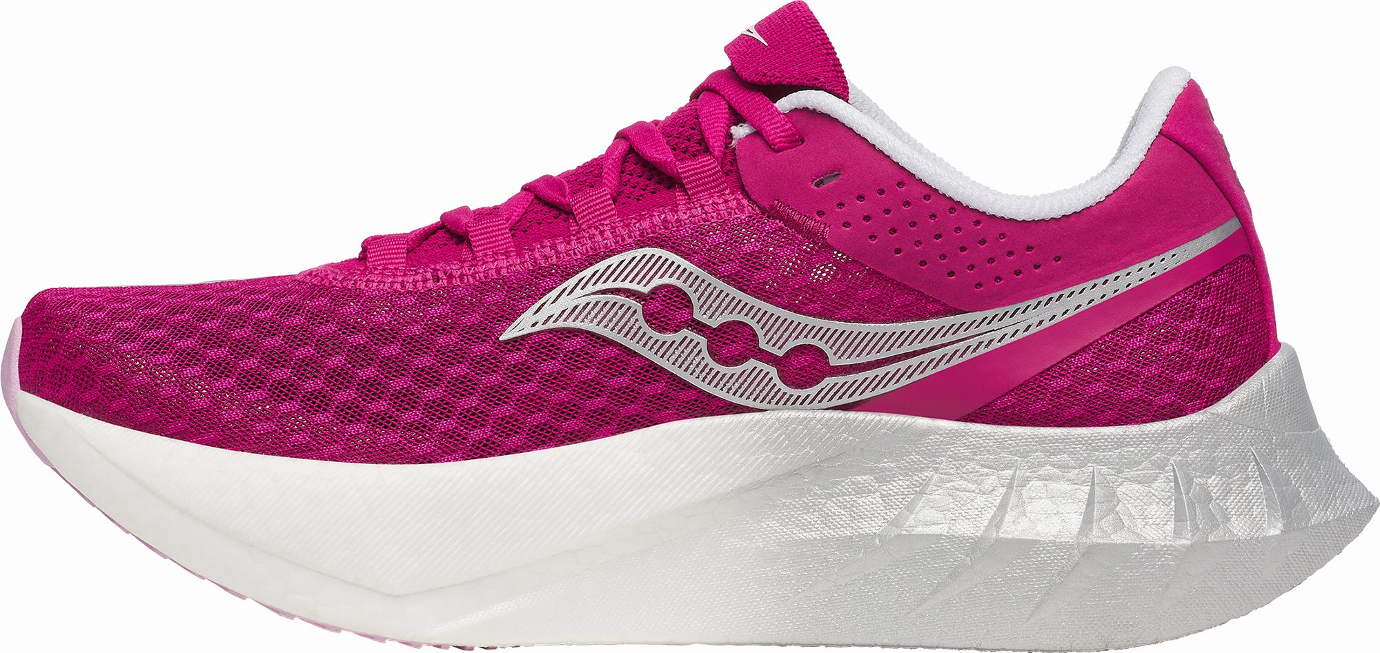 suede shoes Flexible Rocker Sole Saucony Endorphin Pro 4 Womens Running Shoes - Pink