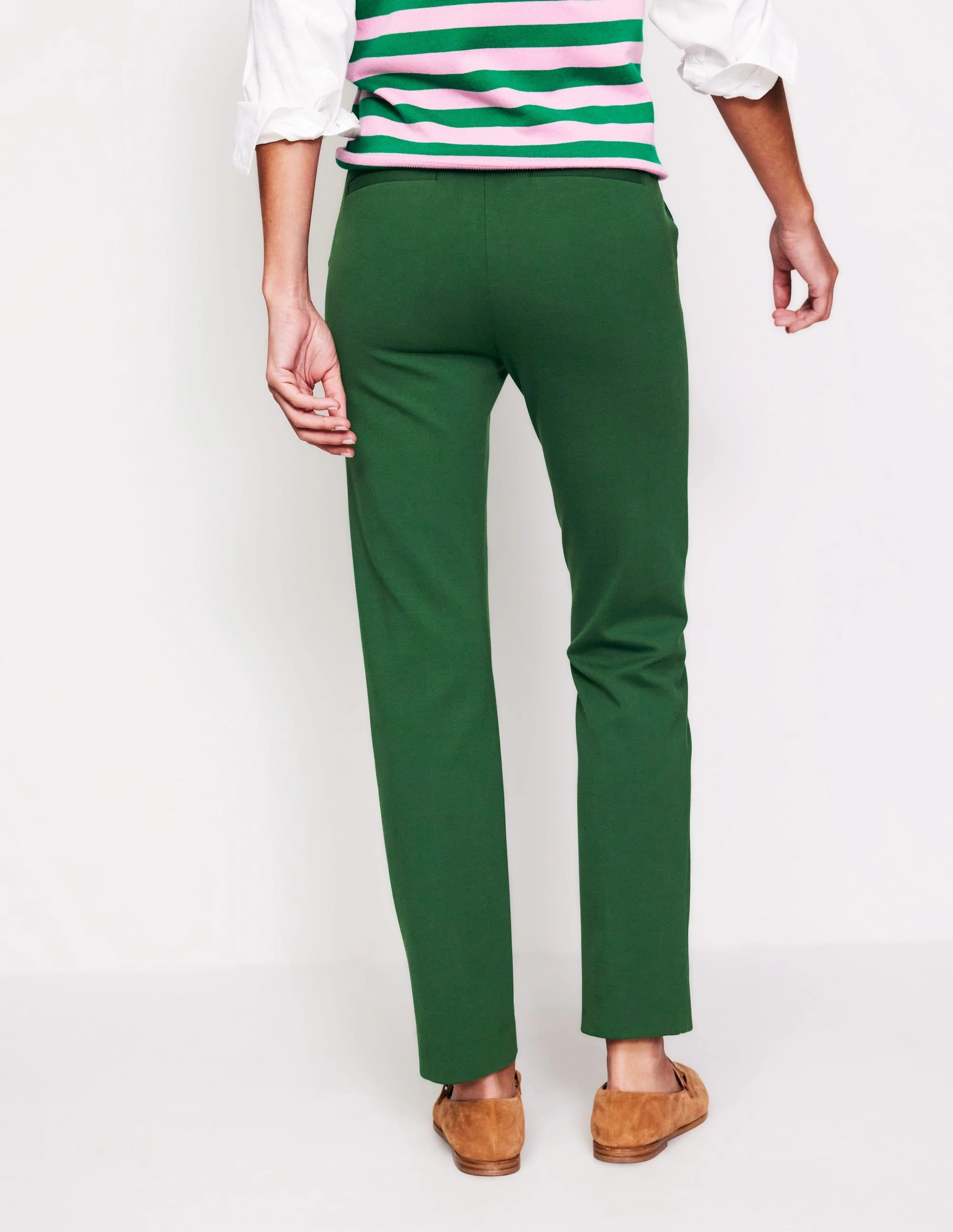 Highgate Ponte Trousers-Pine Daily Comfort Fit Rest Easy