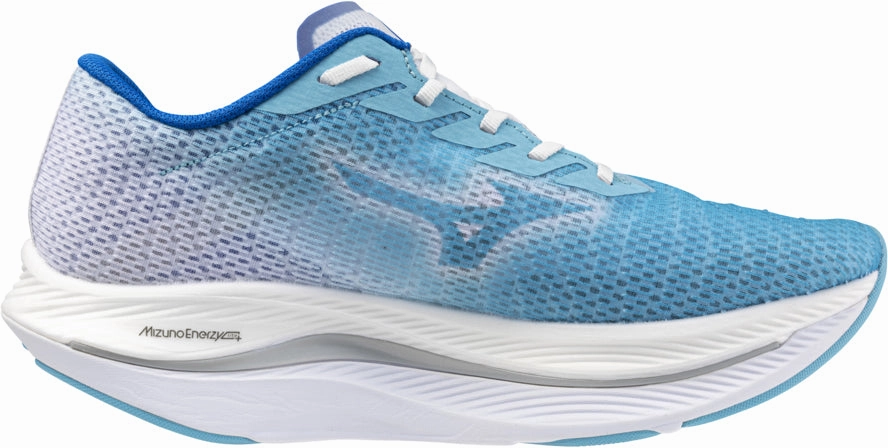 Mizuno Wave Rebellion Flash 2 Mens Running Shoes - Blue running for sports festivals Aero Dynamic Ventilation