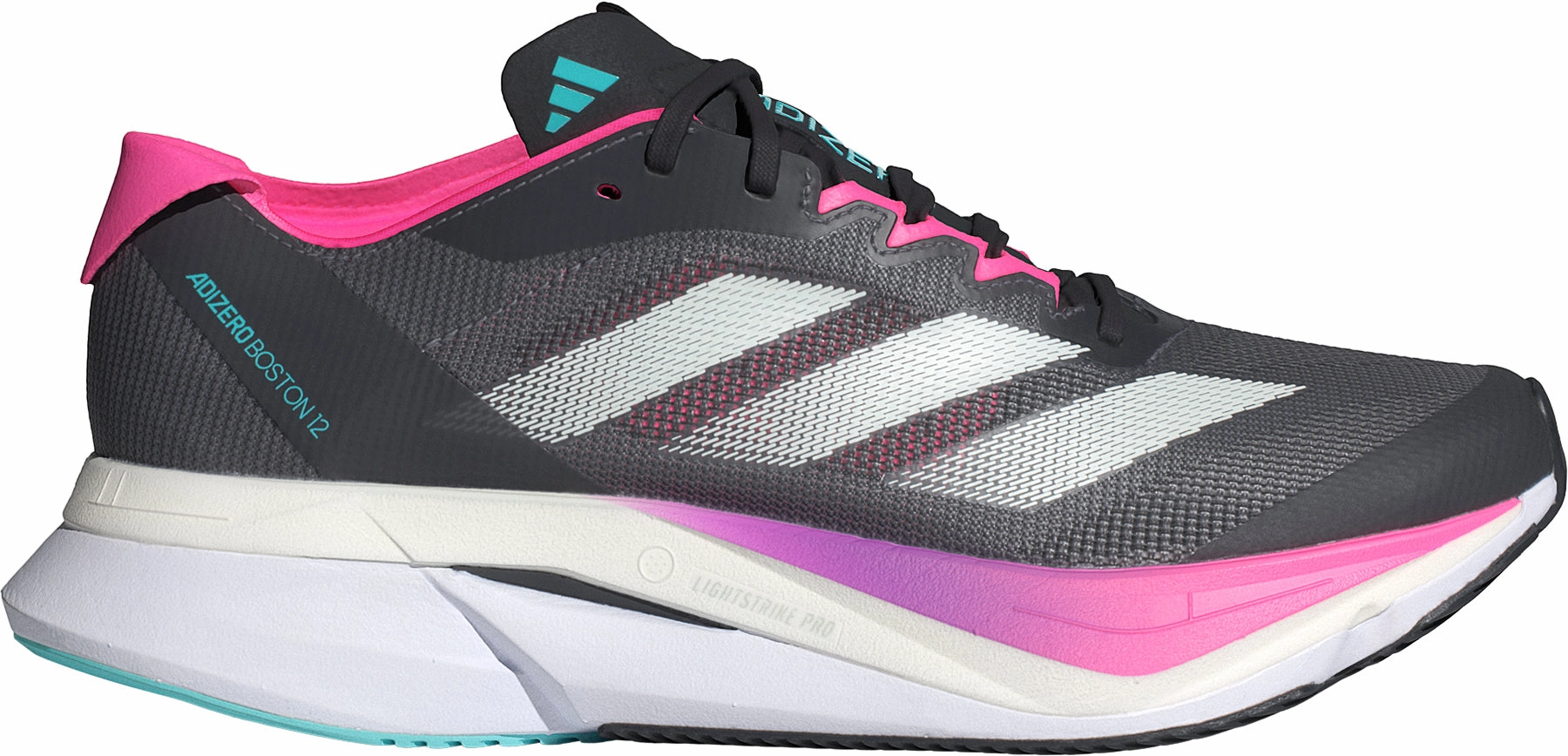 adidas Adizero Boston 12 Womens Running Shoes - Grey professional runner Airflow Ventilation Ports