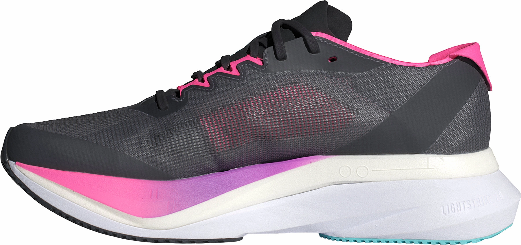 adidas Adizero Boston 12 Womens Running Shoes - Grey Wide - footed smooth - surface running shoes