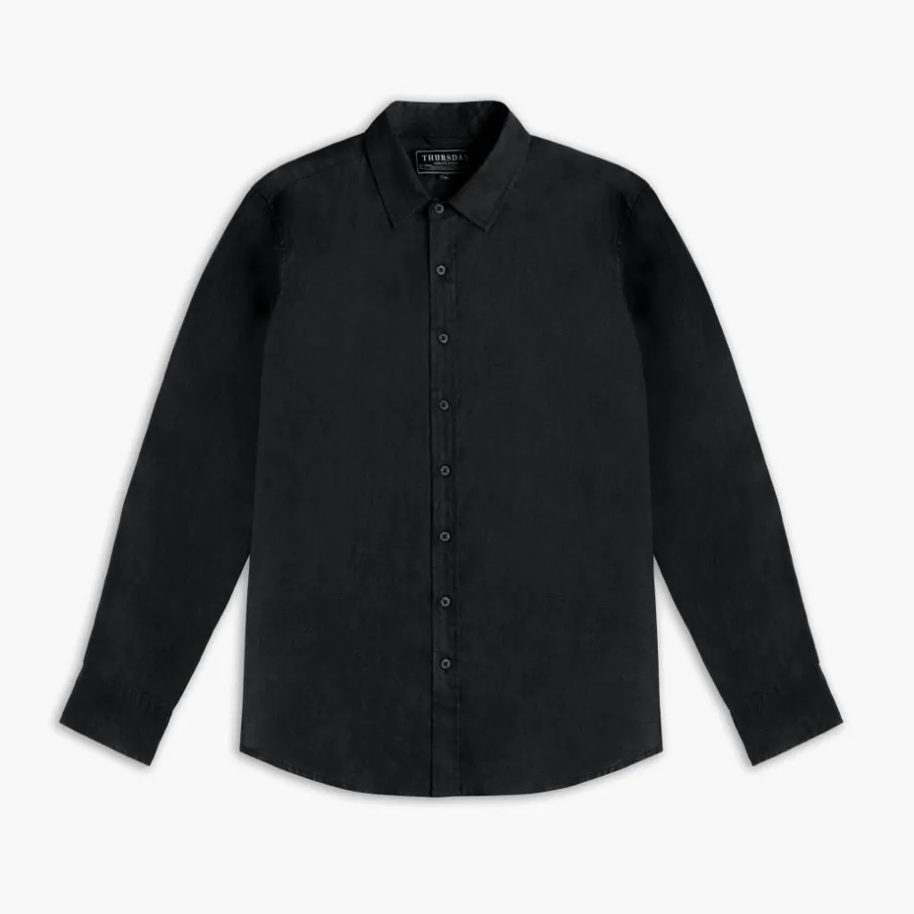 Linen Shirt | Black Active Layer vacation wear