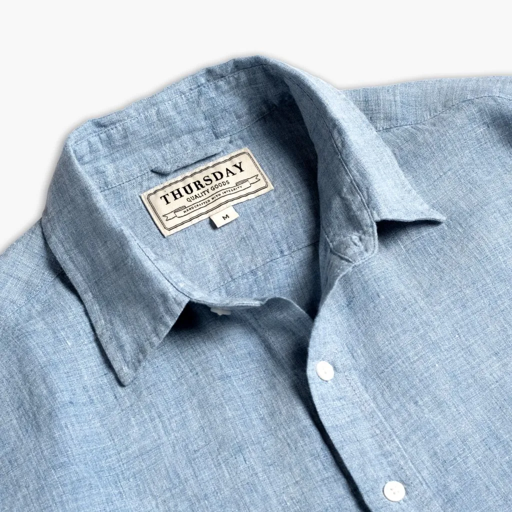 Refined Aesthetic Linen Shirt | Blue
