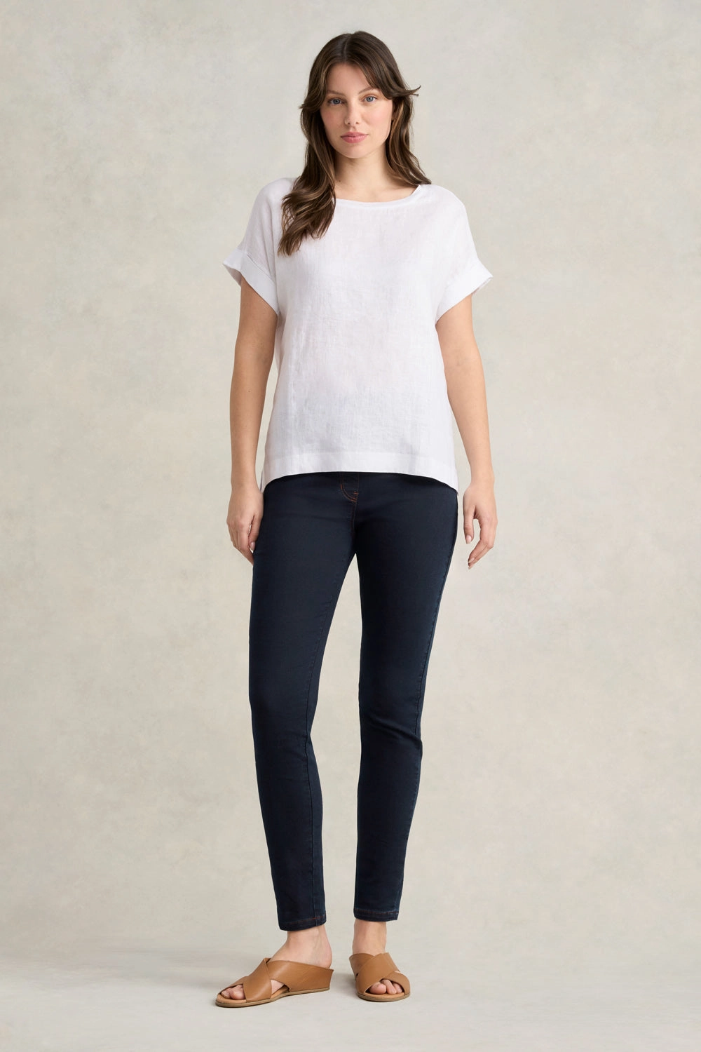 Linen Mix Top - White ReflectiveAccents