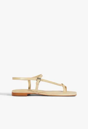 Lisa Beige Suede Flat Sandal Slide On Ergonomic Support