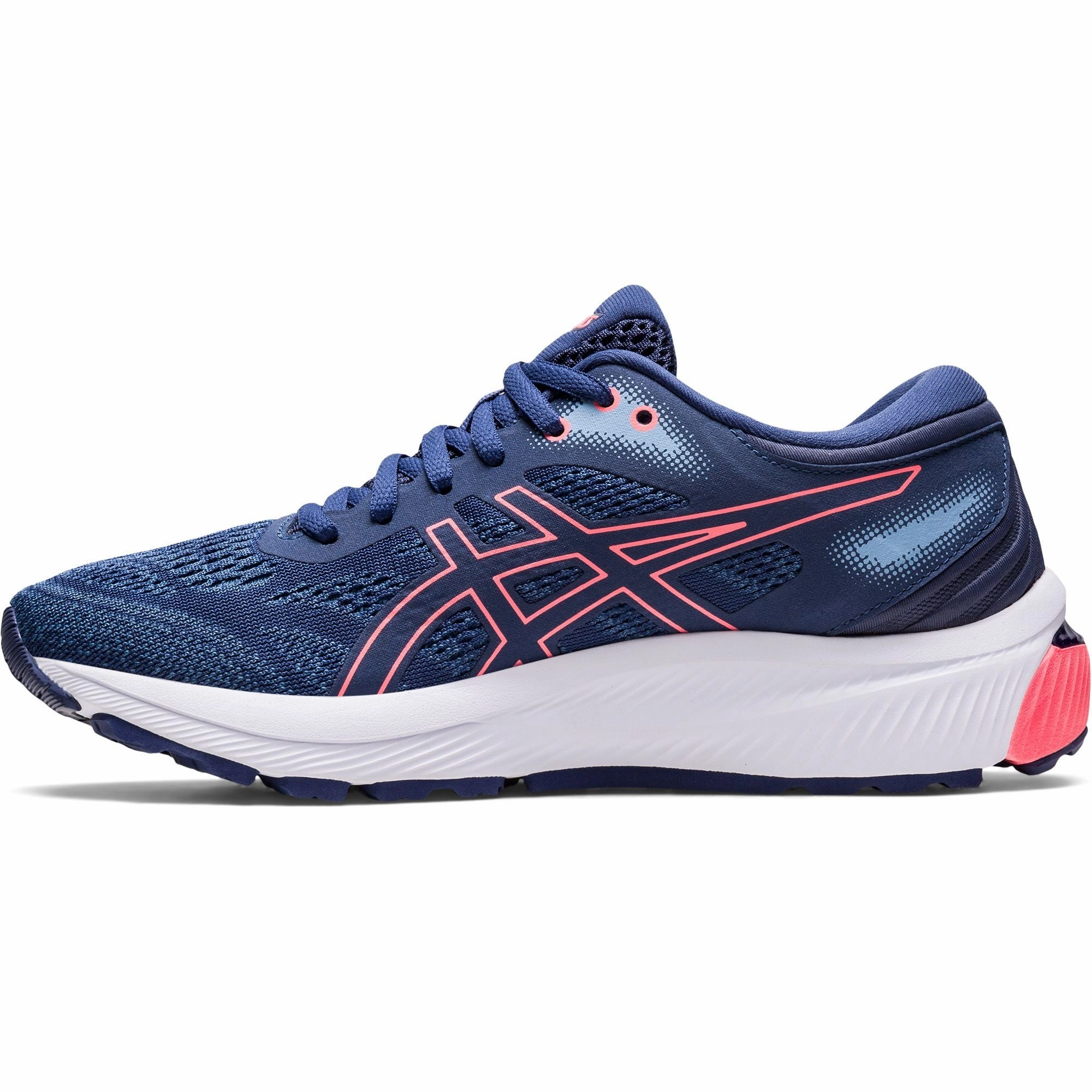 Contoured Footbed Shape Asics Gel Glorify 5 Womens Running Shoes - Blue