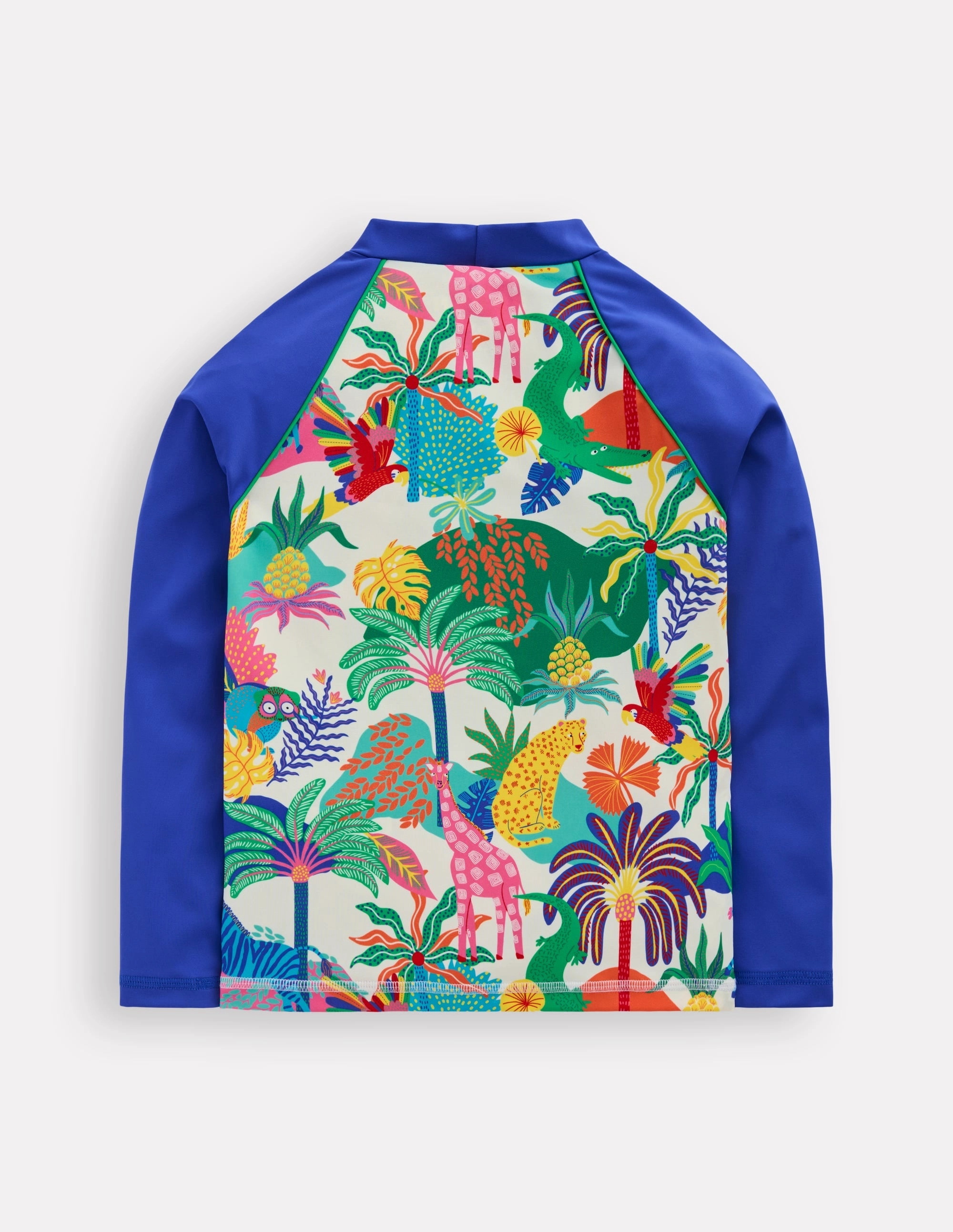 Family Swimwear adult style Logo Rash Vest-Ivory Multi Jungle