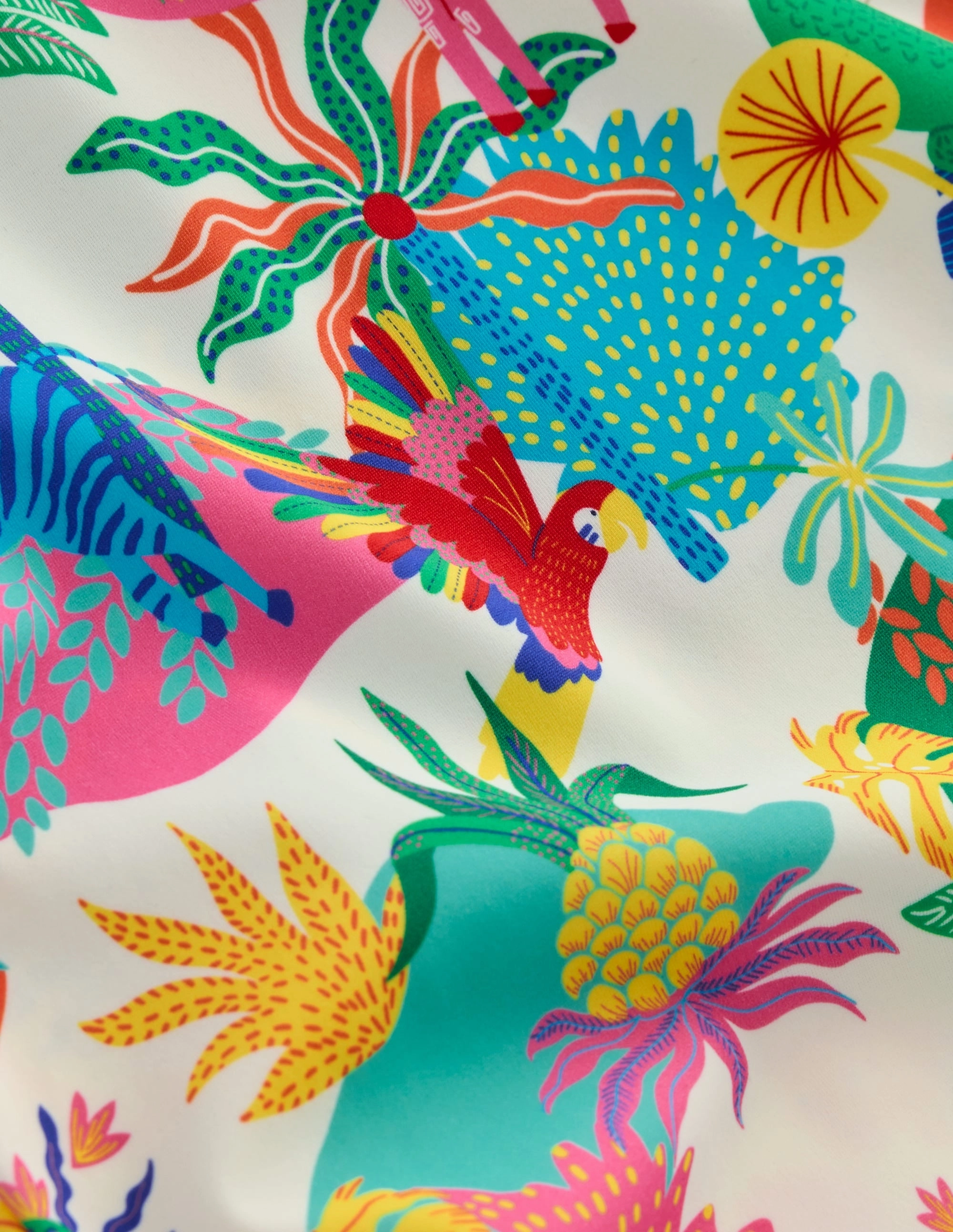 Relaxation Swim Logo Rash Vest-Ivory Multi Jungle