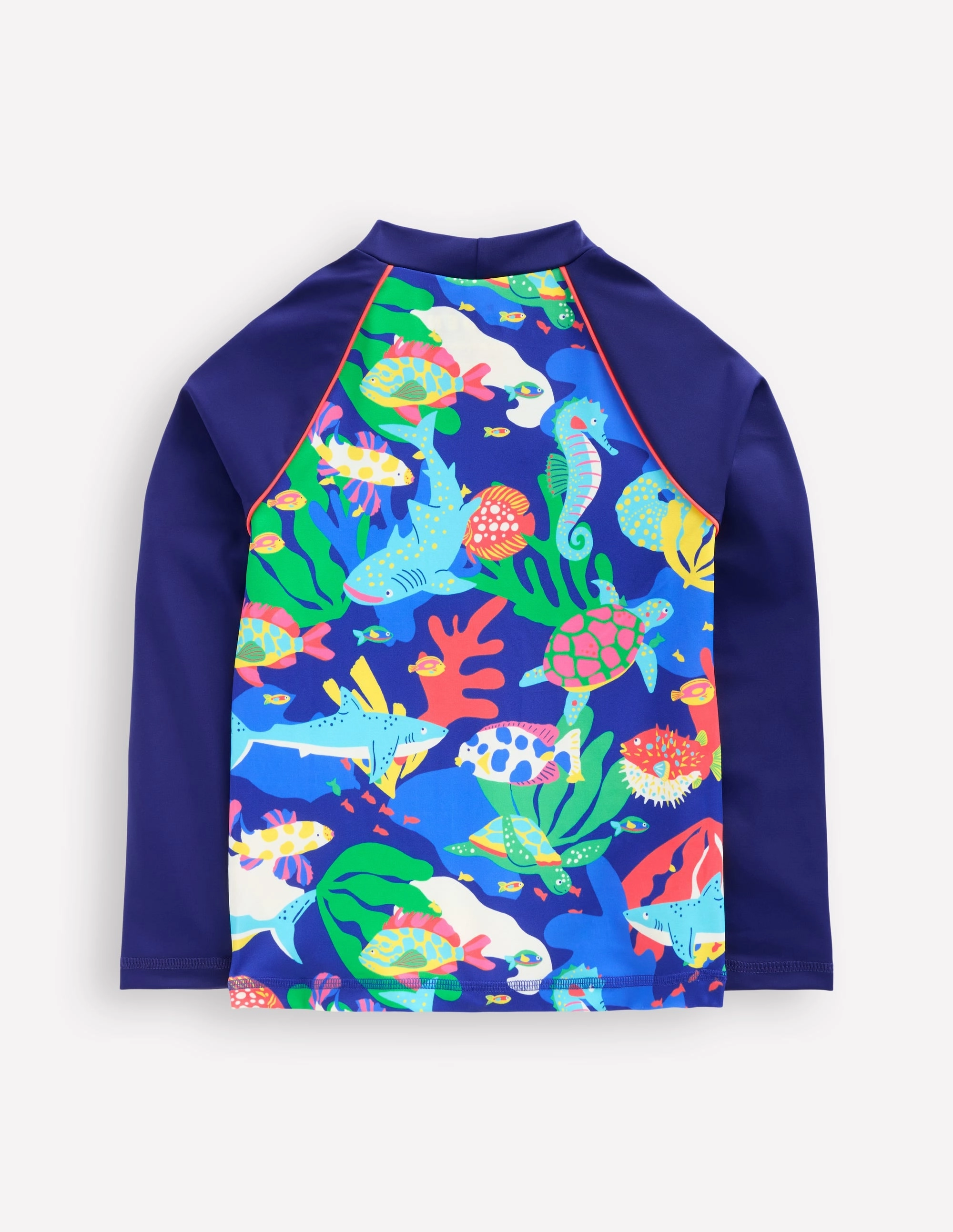 Jet Set Ready Logo Rash Vest-Multi Coral Reef