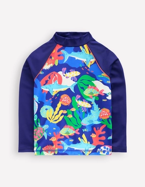 Logo Rash Vest-Multi Coral Reef Soft Elastic Edging
