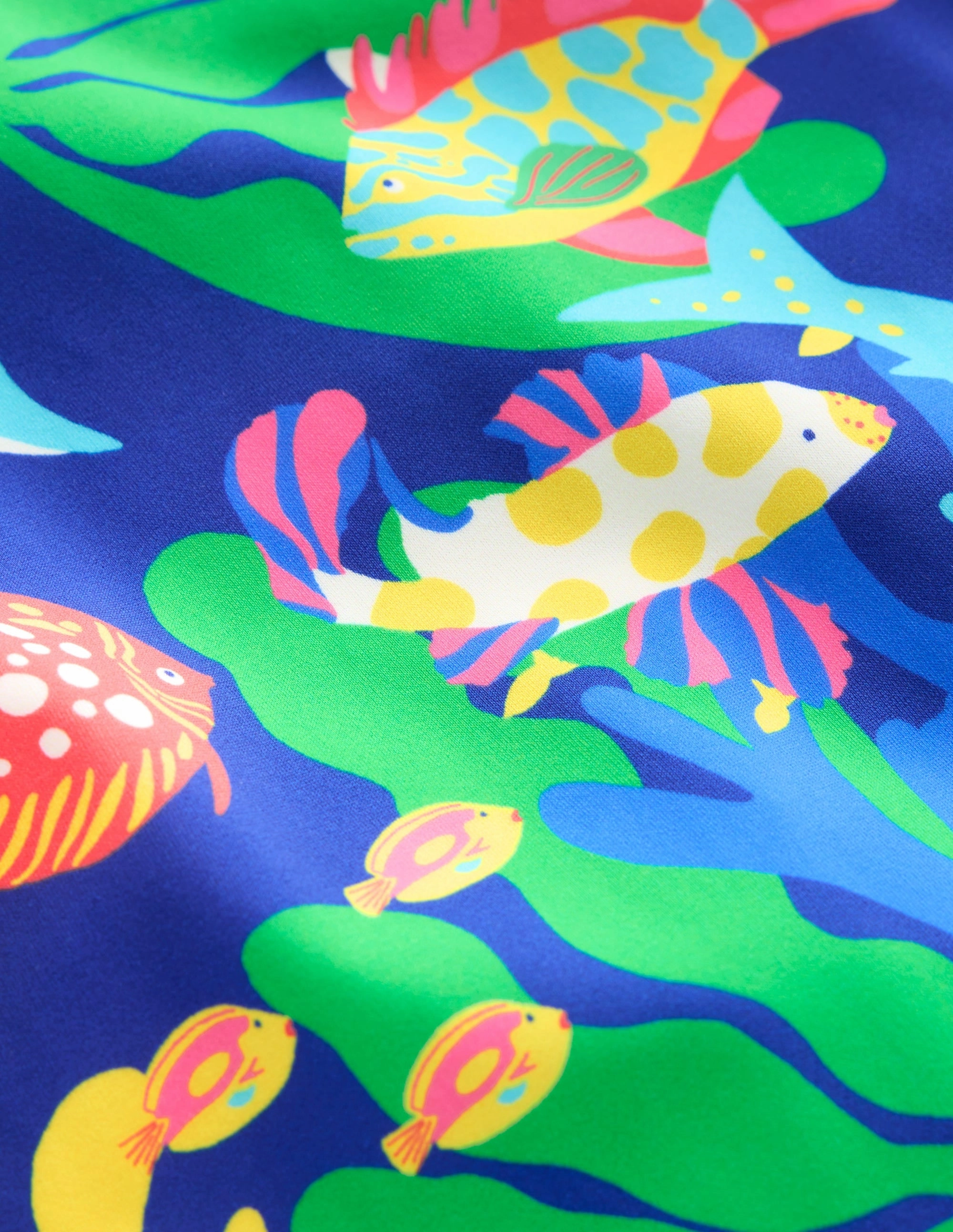 Logo Rash Vest-Multi Coral Reef Coastal Vacation Tropical Outfits