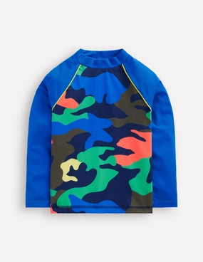 Logo Rash Vest-Multi Rainbow Camo Mesh-Panels