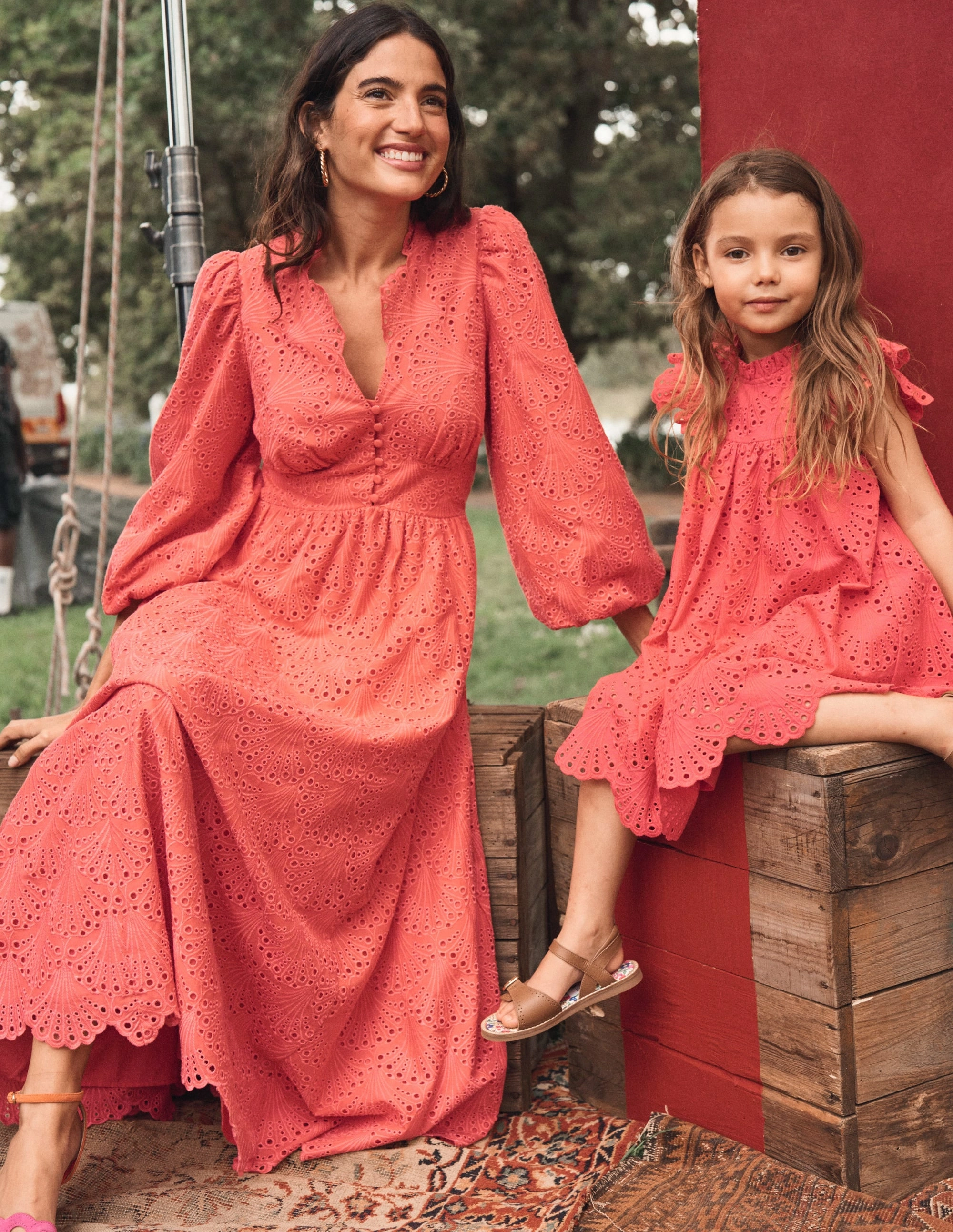 Balanced Tones Lola Broderie Maxi Dress-Camelia Pink