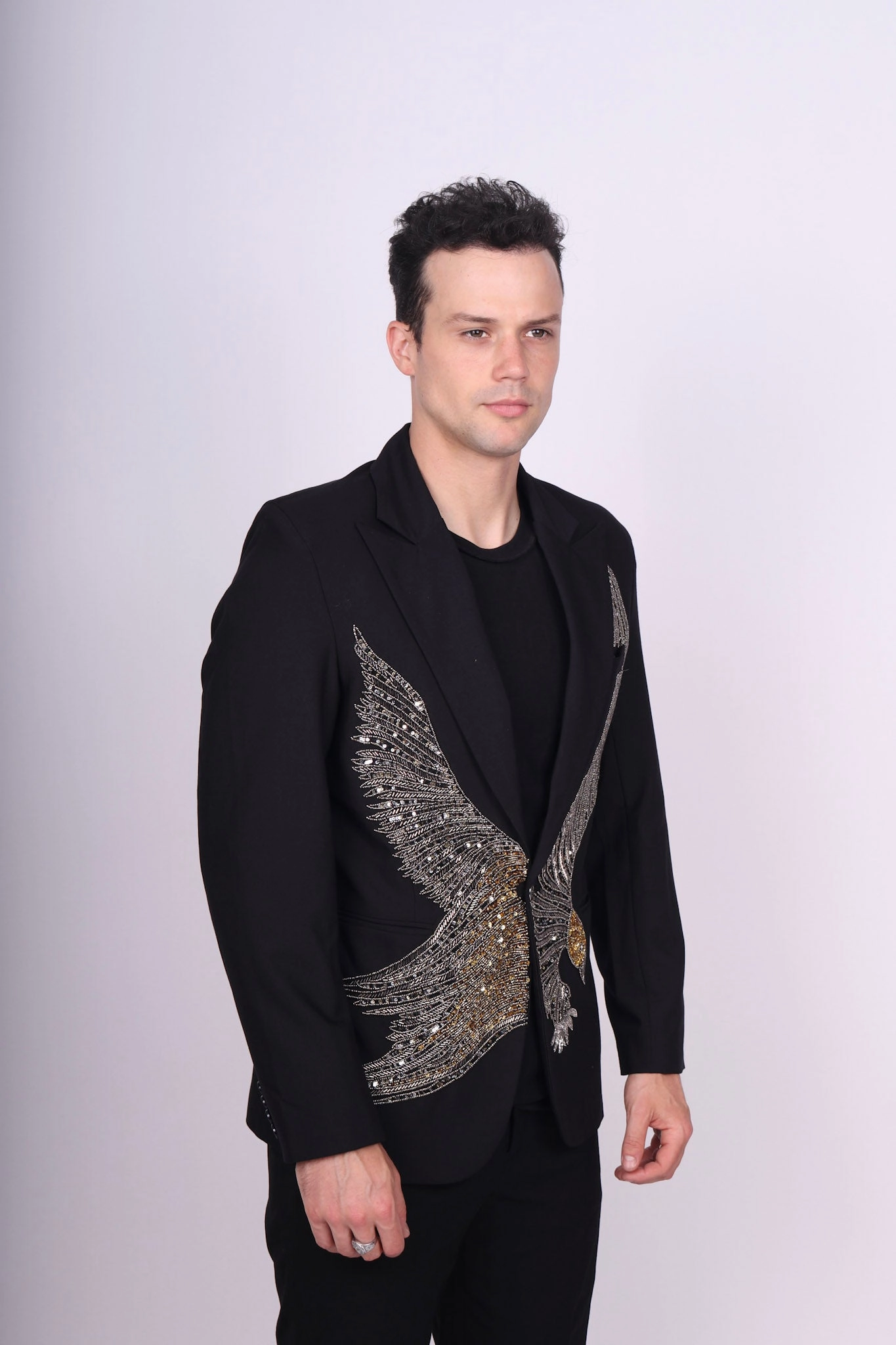 Any Old Iron Men's Swooping Eagle Blazer Jacket Layer Piece