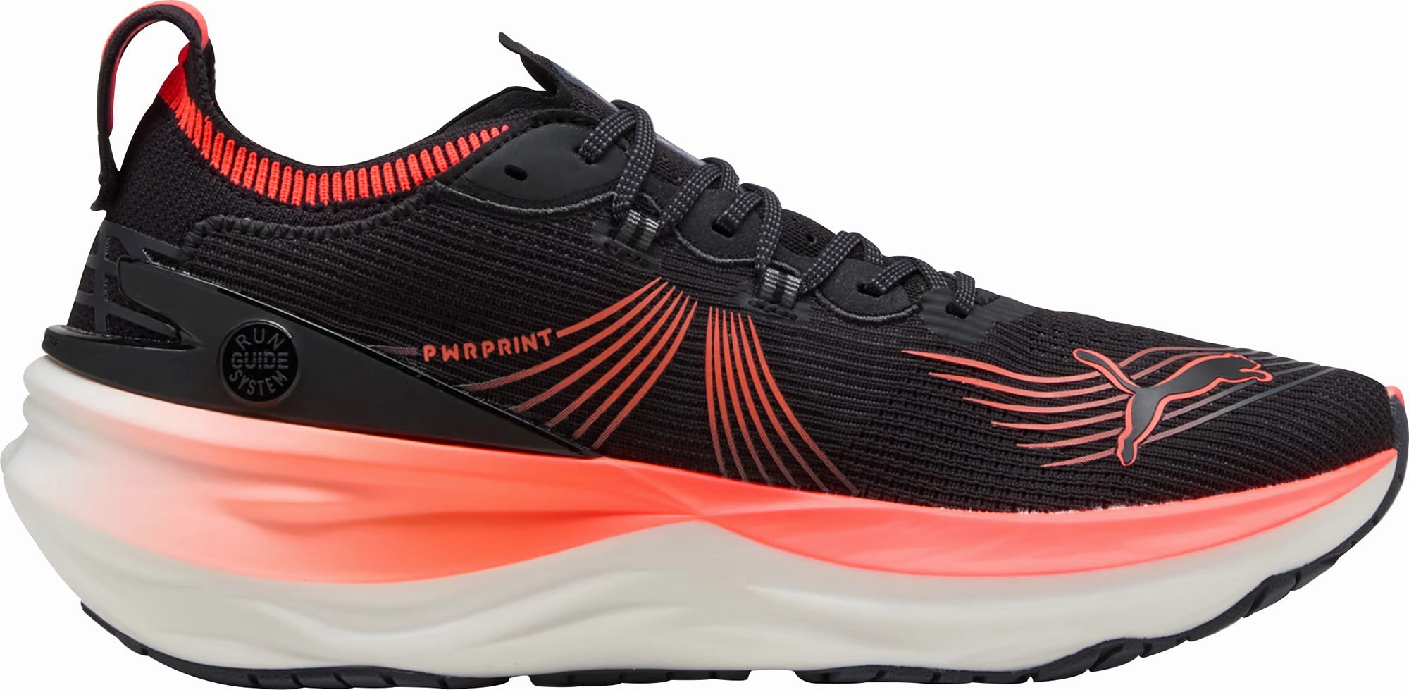 Puma ForeverRun Nitro 2 Mens Running Shoes - Black Hyperbolic Midsole Sculpting hunting shoes