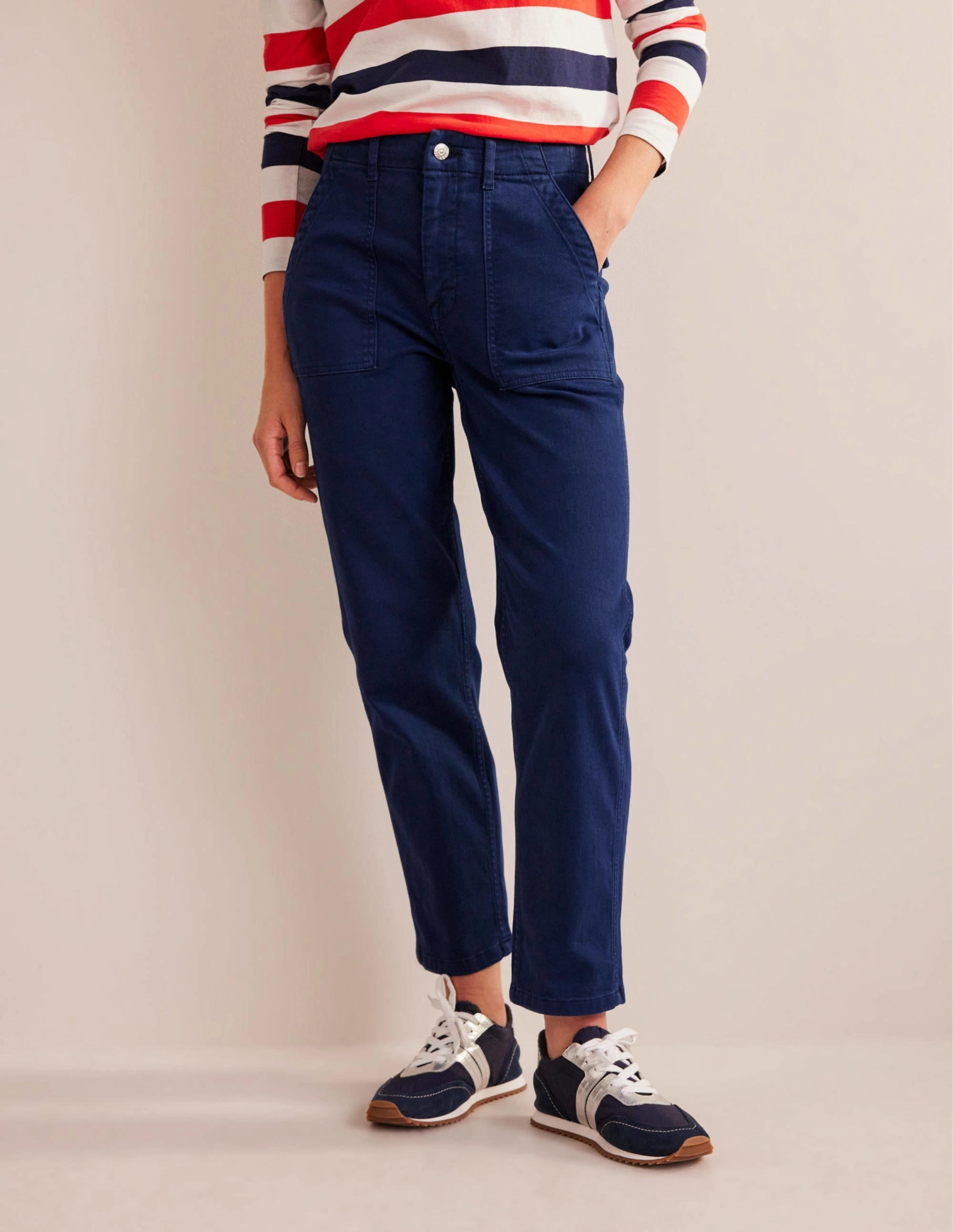 Kensington Casual Trousers-Navy Relaxed Comfort Fit