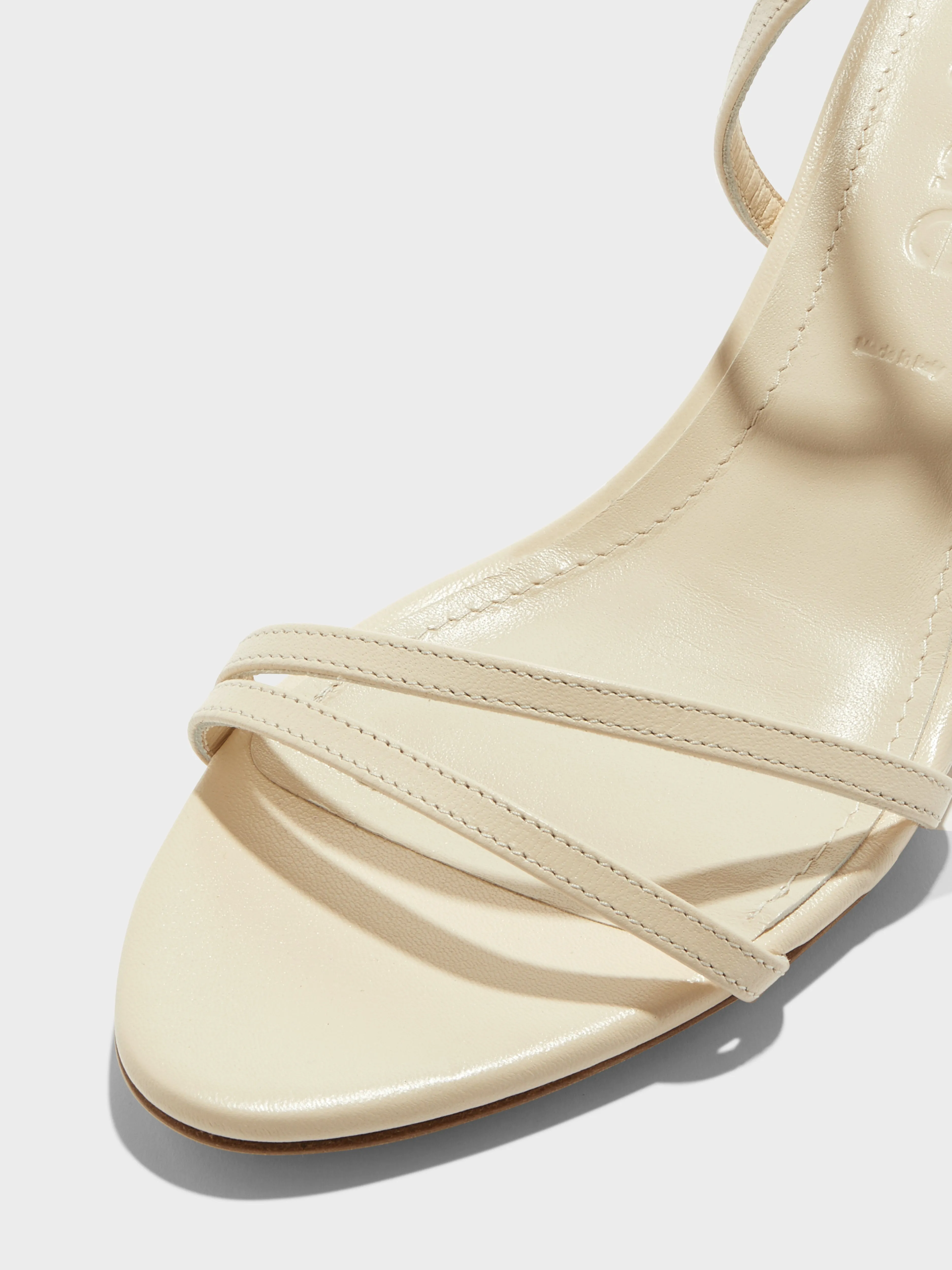 Maeve Leather Stiletto Sandals Leather Slip-On Heels