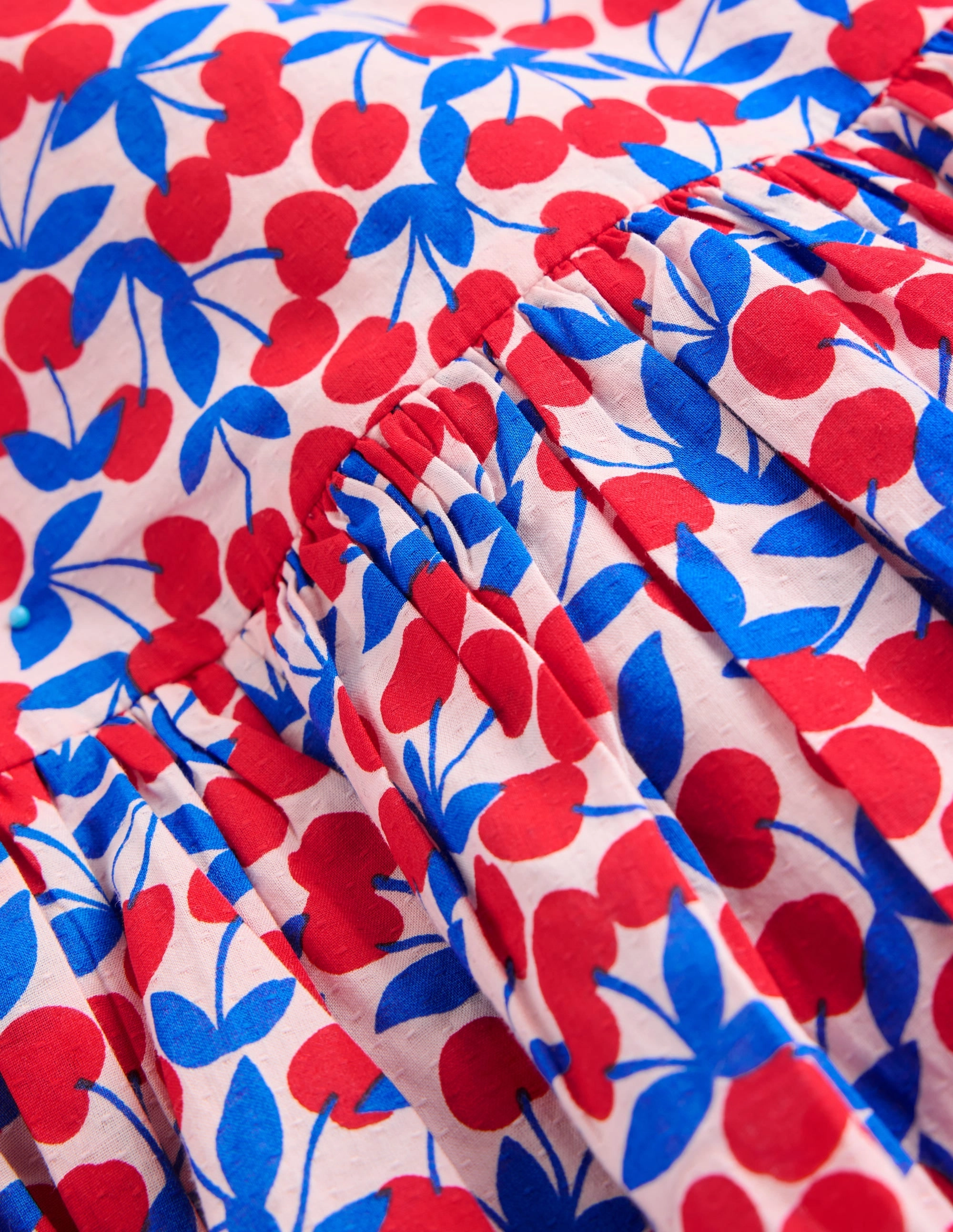 Statement-Piece Madeline Woven Dress-Chalk Pink Cherries