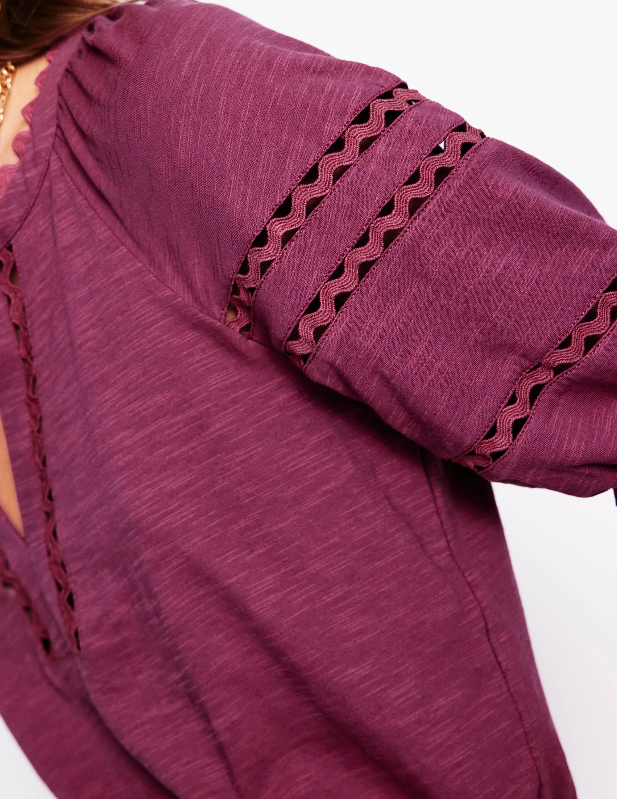 Maisy Rikrak Trim Top-Violet Quartz Daily Comfort