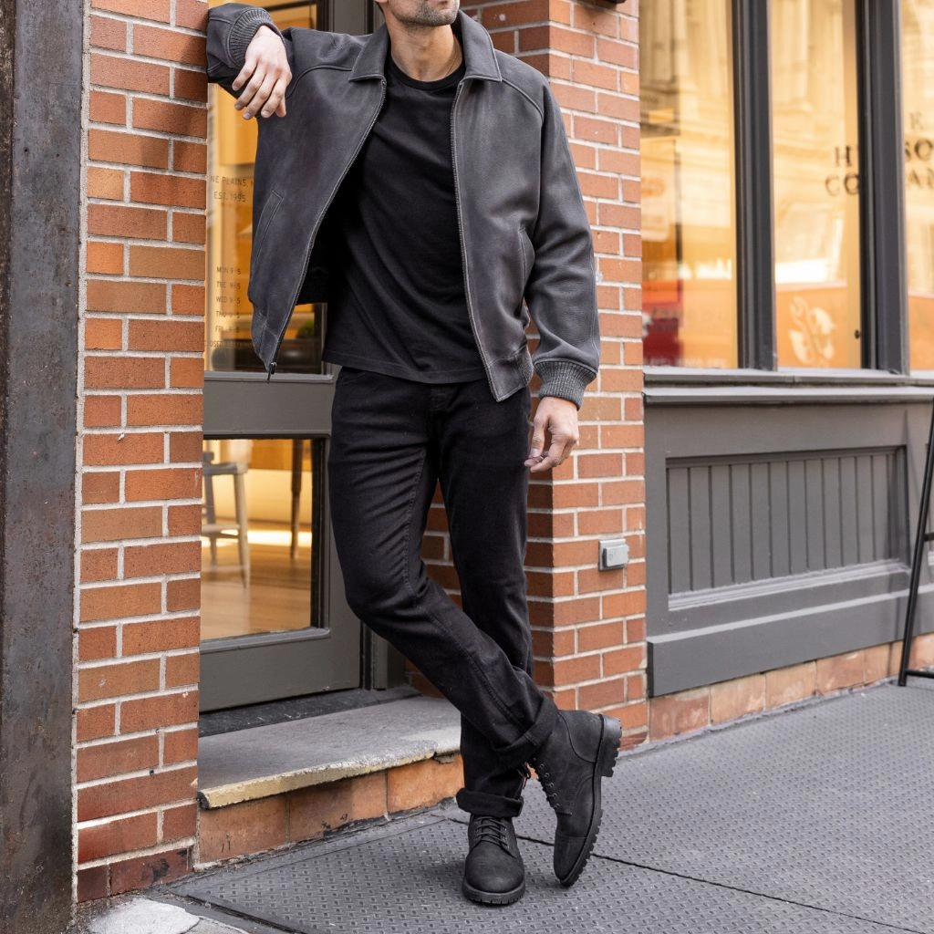 Major League Jacket | Grey Textured Flight windy