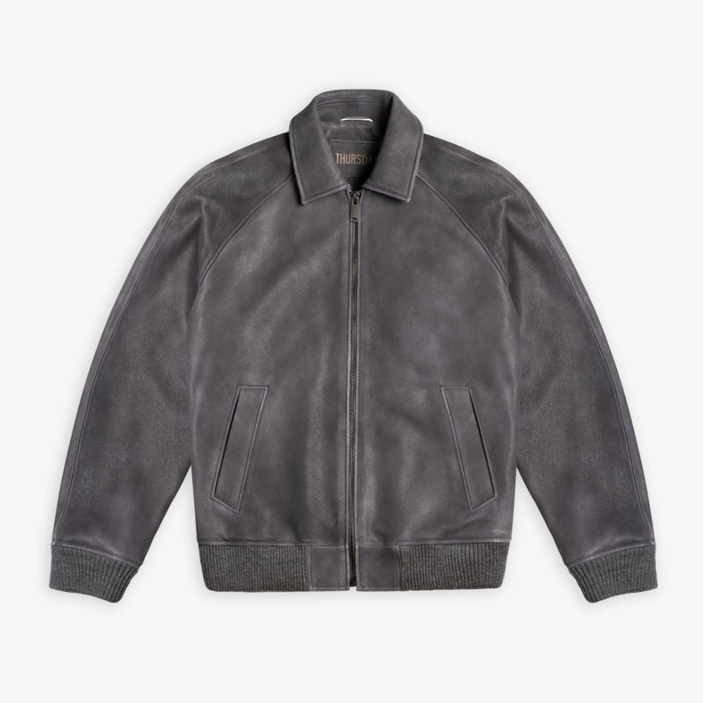 Major League Jacket | Grey Textured Bracelet Packable Feature