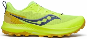 Saucony Peregrine 14 Mens Trail Running Shoes - Yellow marathon shoes
